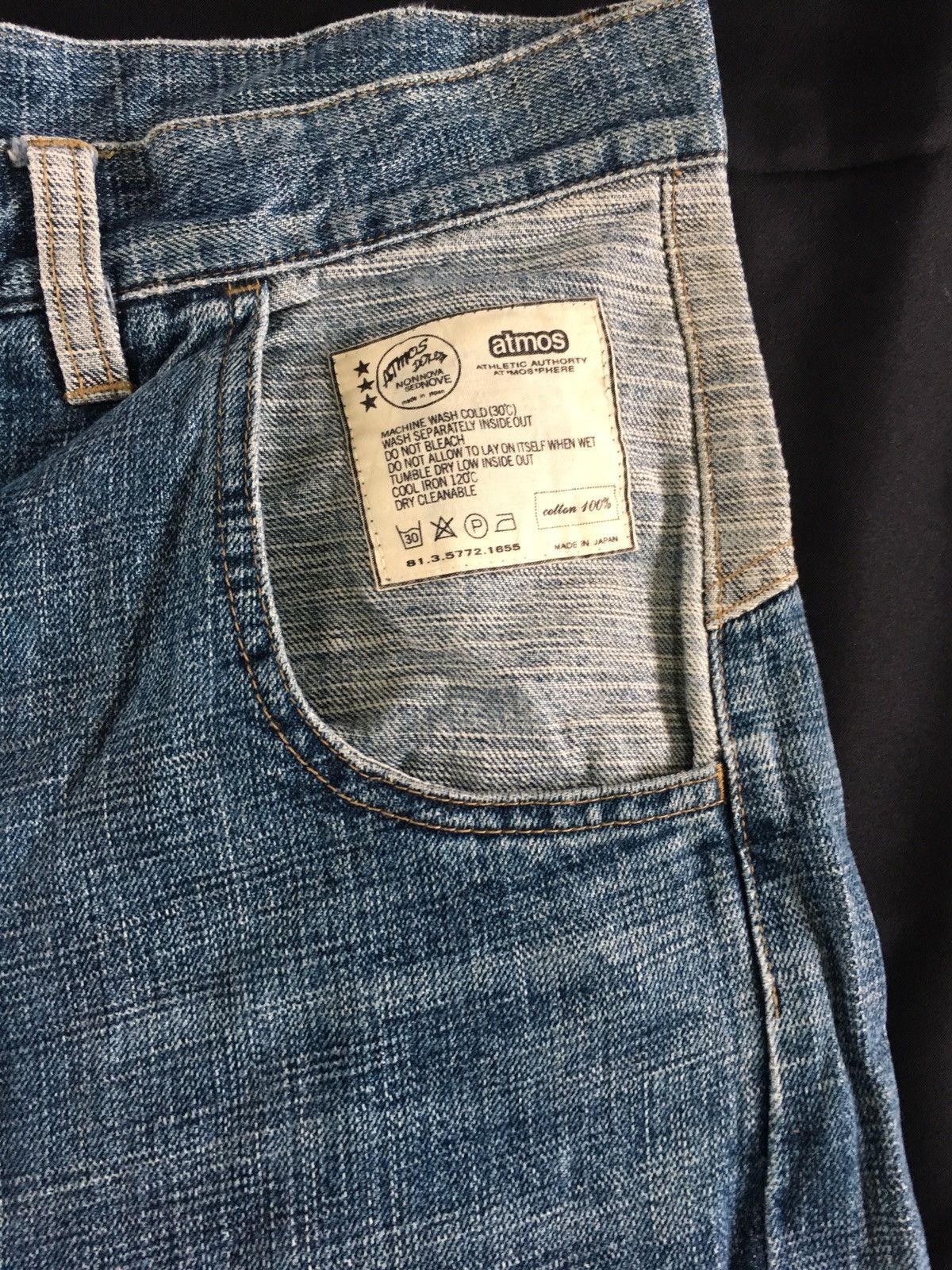 Japanese Brand × atmos Atmos 2 tone pocket Denim Made In Japan Size US 34 / EU 50 - 2 Thumbnail