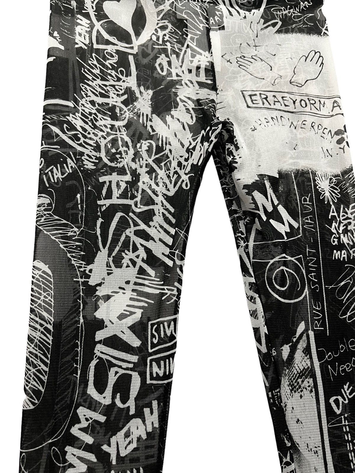 Maison Margiela MAISON MARGIELA Sexy Hollow Out Mesh See Through Tight Pants Size 27" / US 4 / IT 40 - 12 Thumbnail