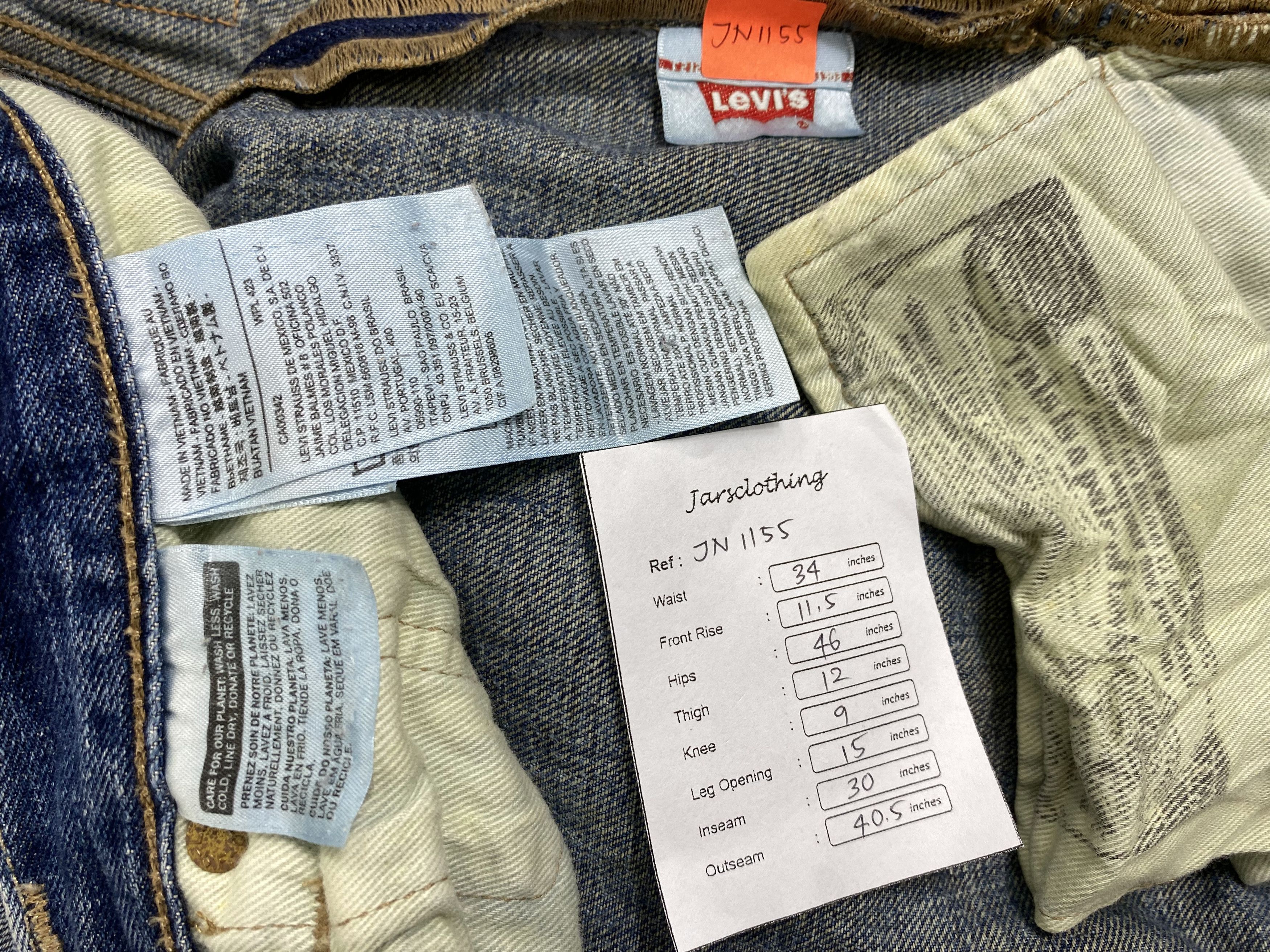 Levi's Blue Vintage Levi's 501 Jeans 34x30 Denim -JN1155 Size US 34 / EU 50 - 8 Thumbnail