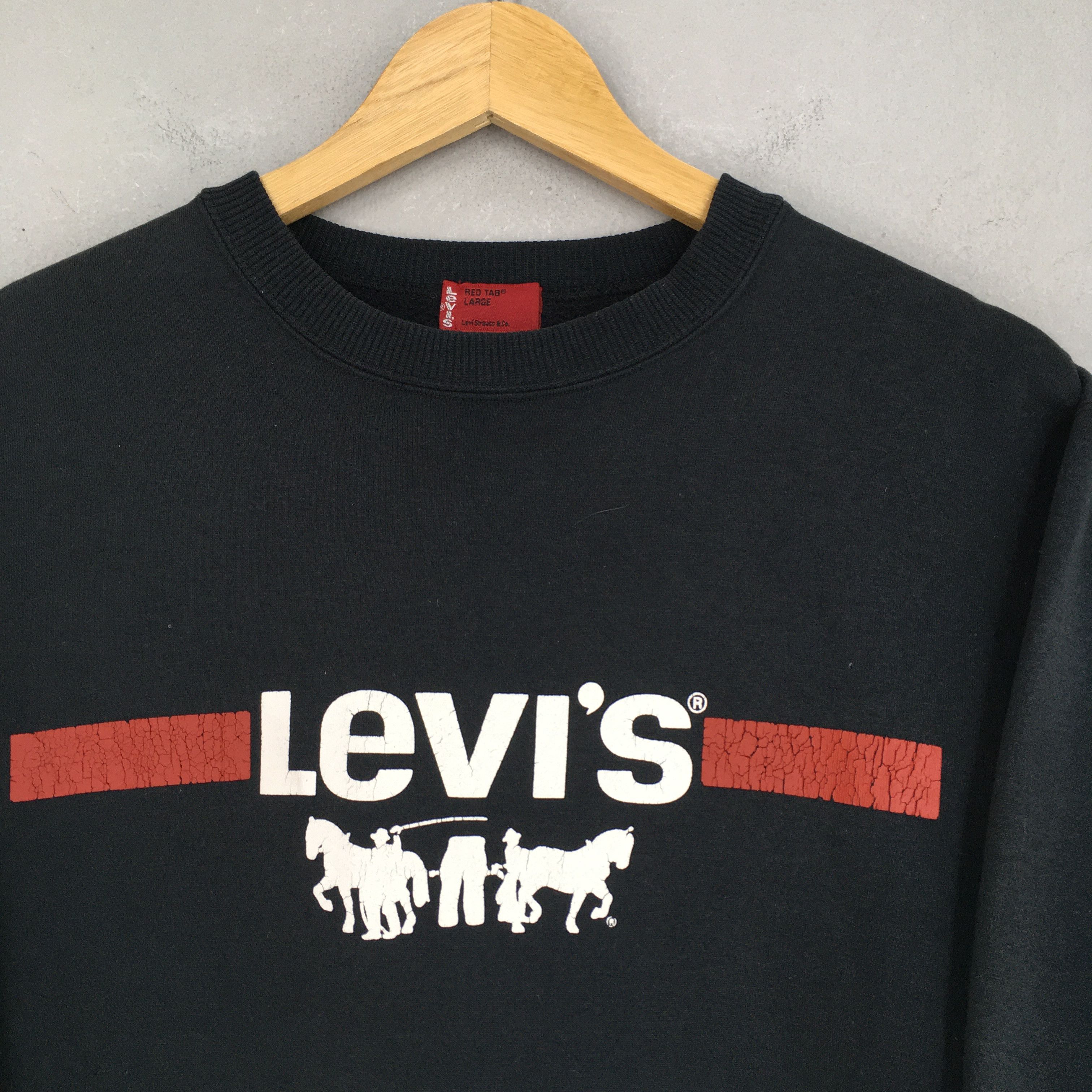 Levi's Vintage Y2K Levi's Strauss Black Sweatshirt Large Size US L / EU 52-54 / 3 - 2 Thumbnail
