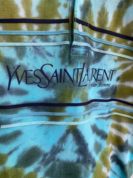 Yves Saint Laurent 1of1 YSL Polo Tie Dye Spell Out Size US L / EU 52-54 / 3 - 2 Thumbnail