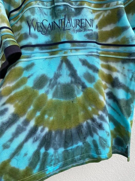 Yves Saint Laurent 1of1 YSL Polo Tie Dye Spell Out Size US L / EU 52-54 / 3 - 8 Thumbnail
