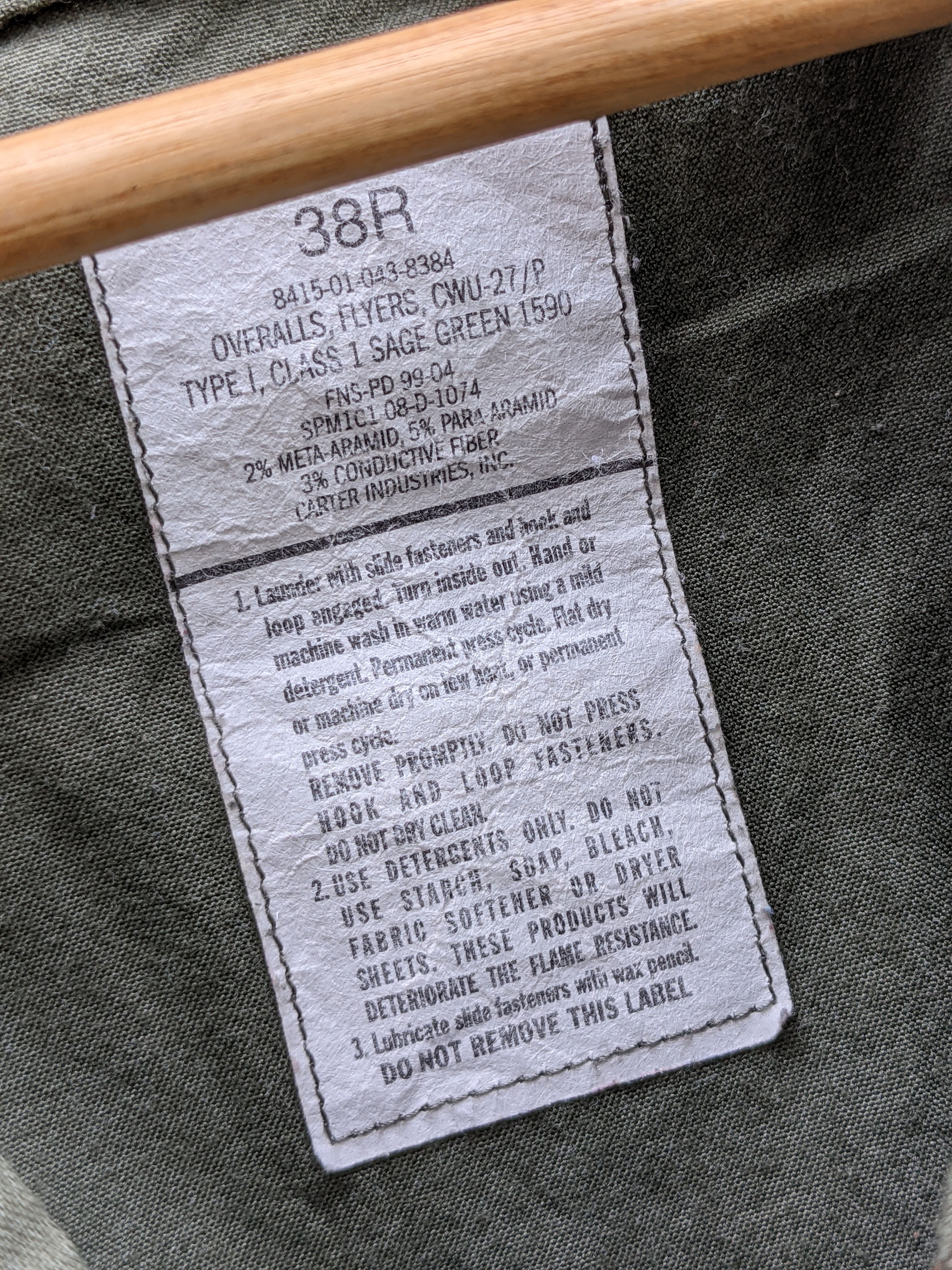 Vintage Vintage US Air Force Overall Flyers CWU-27/P Size US 36 / EU 52 - 8 Thumbnail