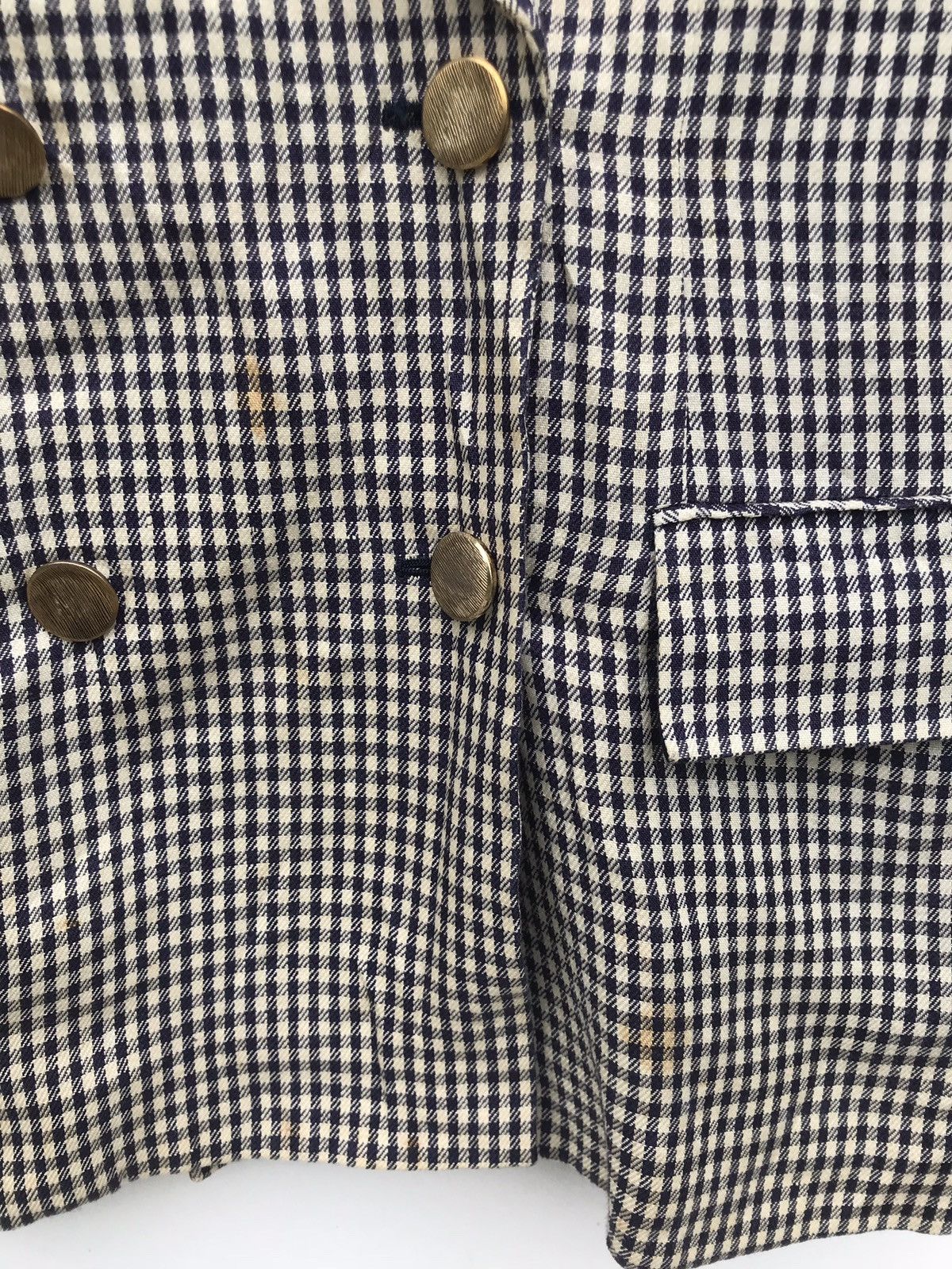 Yves Saint Laurent Vintage YVES SAINT LAURENT Houndstooth Button Jacket Size US M / EU 48-50 / 2 - 4 Thumbnail
