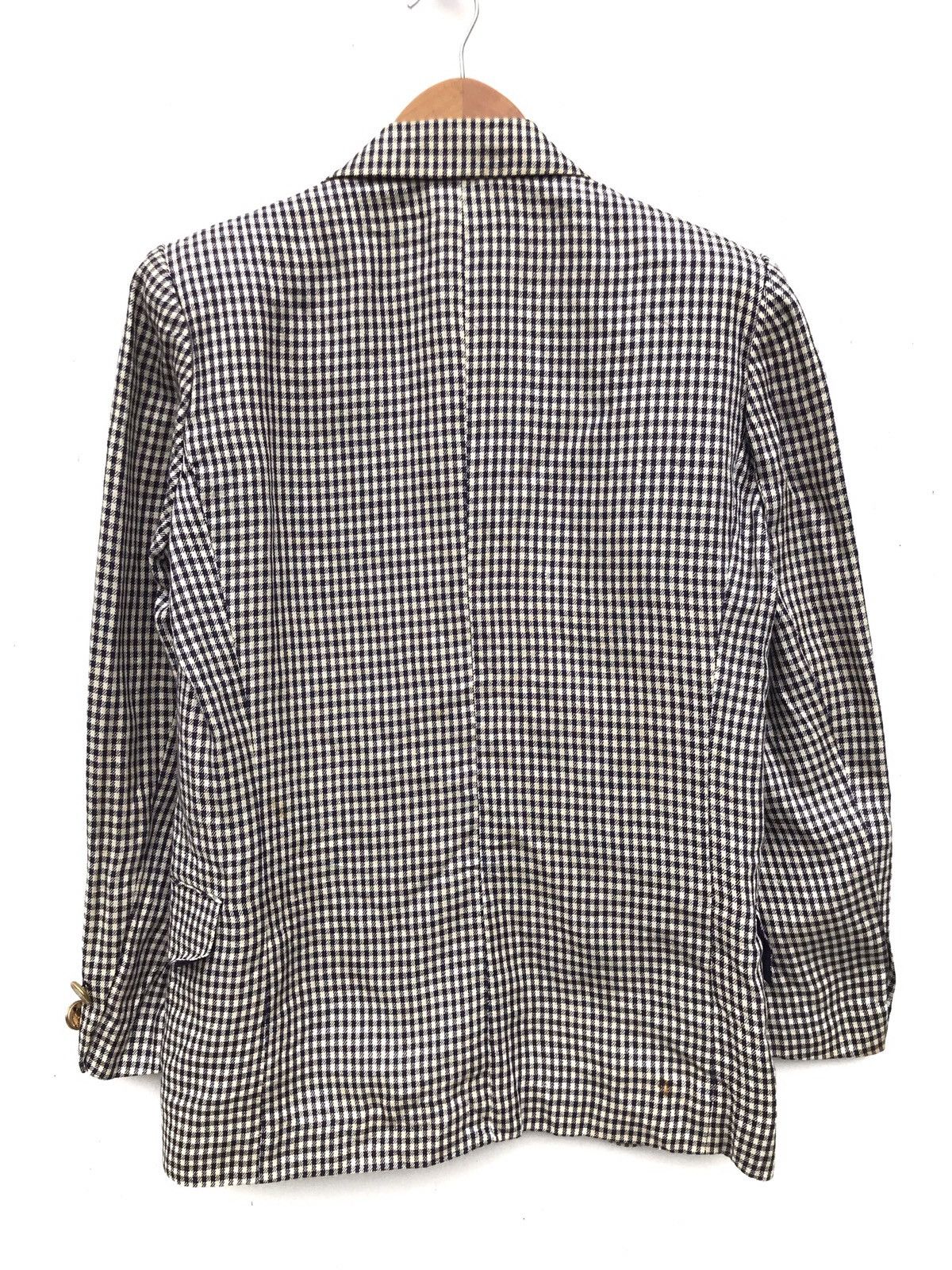 Yves Saint Laurent Vintage YVES SAINT LAURENT Houndstooth Button Jacket Size US M / EU 48-50 / 2 - 2 Thumbnail