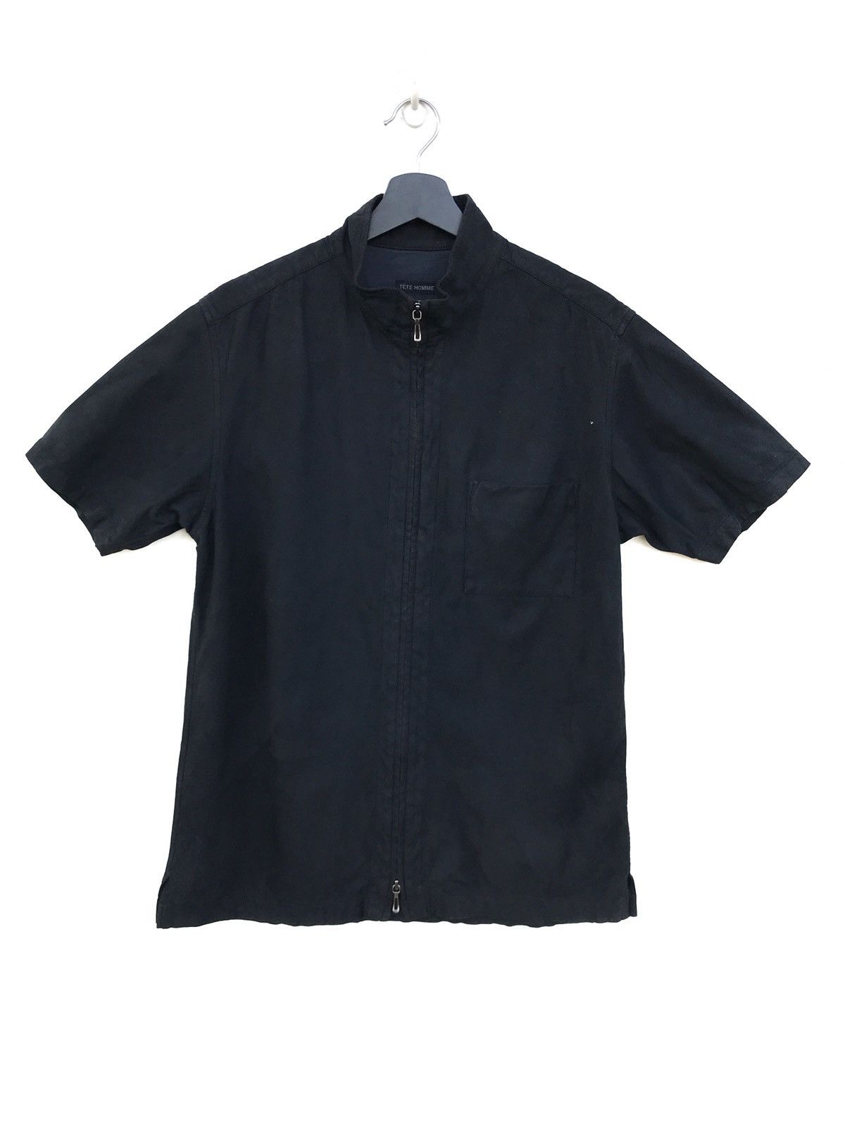 Issey Miyake × Tete Homme Tete Homme Issey Miyake Black Suede Zipper Jacket Size US S / EU 44-46 / 1 - 1 Thumbnail