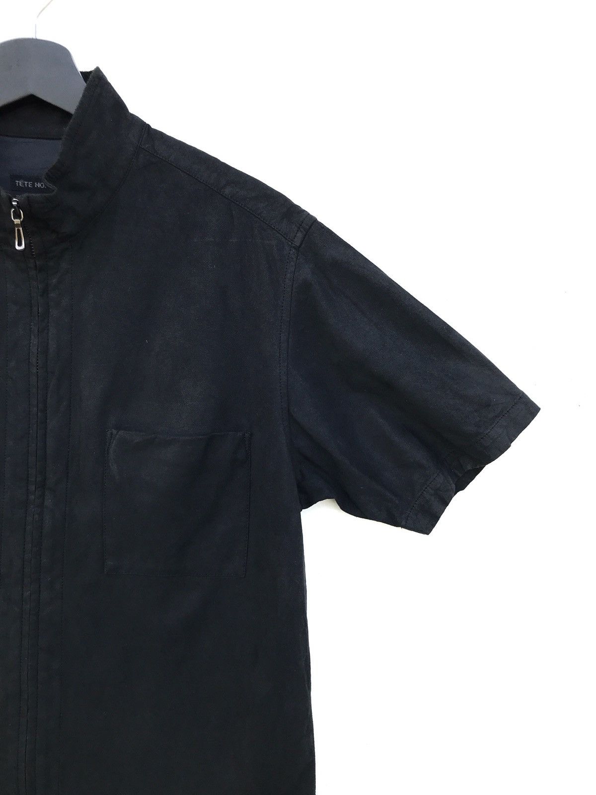 Issey Miyake × Tete Homme Tete Homme Issey Miyake Black Suede Zipper Jacket Size US S / EU 44-46 / 1 - 3 Thumbnail