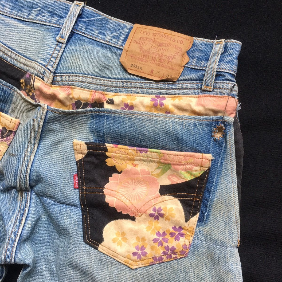 Levi's Vintage Clothing Vintage Levis 501 Custom Patchwork Japan Motif Reconstruct Size US 34 / EU 50 - 10 Thumbnail