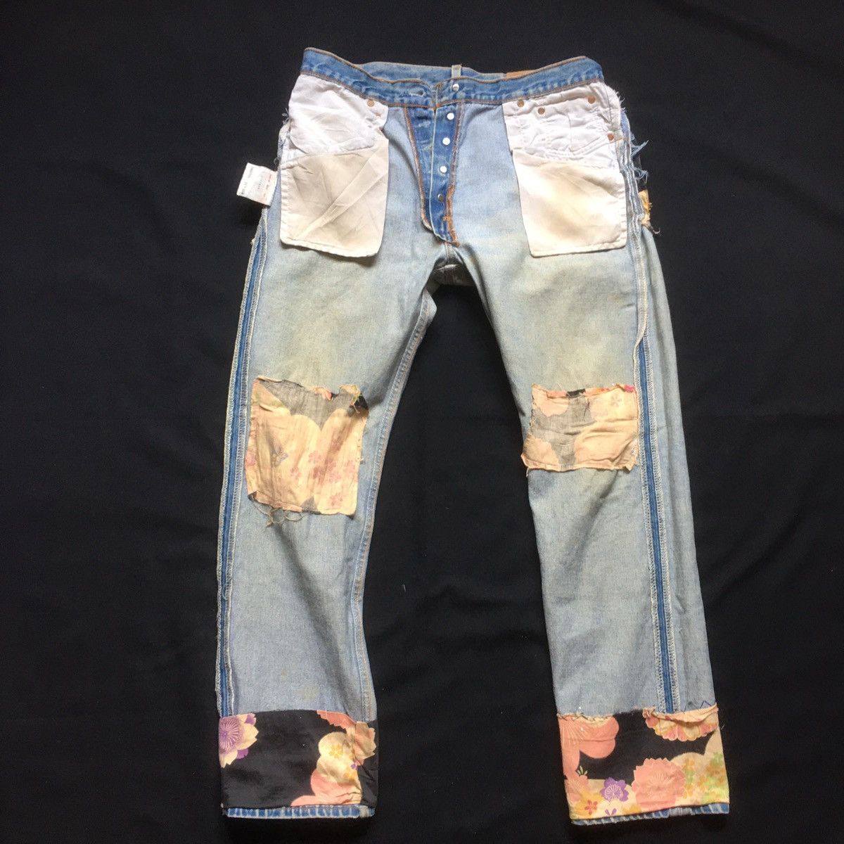 Levi's Vintage Clothing Vintage Levis 501 Custom Patchwork Japan Motif Reconstruct Size US 34 / EU 50 - 3 Thumbnail