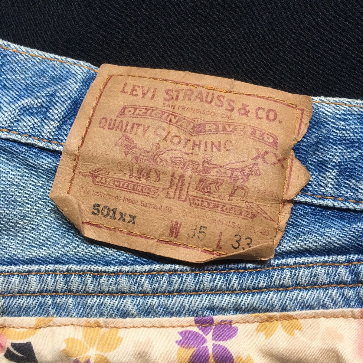 Levi's Vintage Clothing Vintage Levis 501 Custom Patchwork Japan Motif Reconstruct Size US 34 / EU 50 - 11 Thumbnail