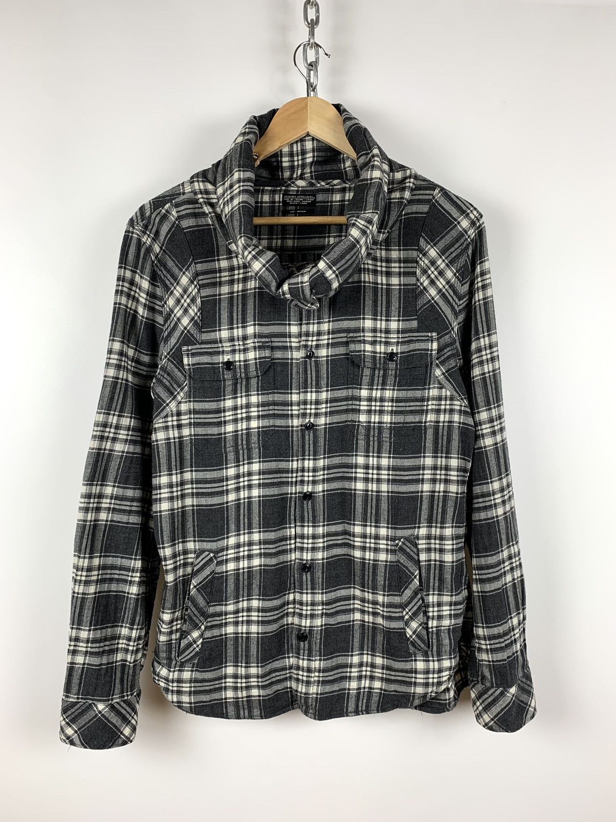 Allsaints Vintage AllSaints Plaid Cusack Long Sleeve Button Up Shirt Size US M / EU 48-50 / 2 - 1 Thumbnail