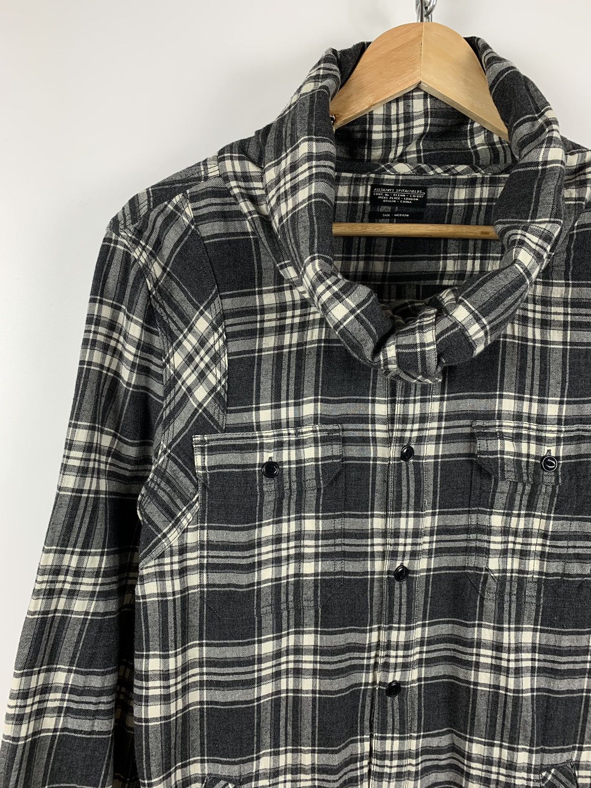 Allsaints Vintage AllSaints Plaid Cusack Long Sleeve Button Up Shirt Size US M / EU 48-50 / 2 - 5 Thumbnail