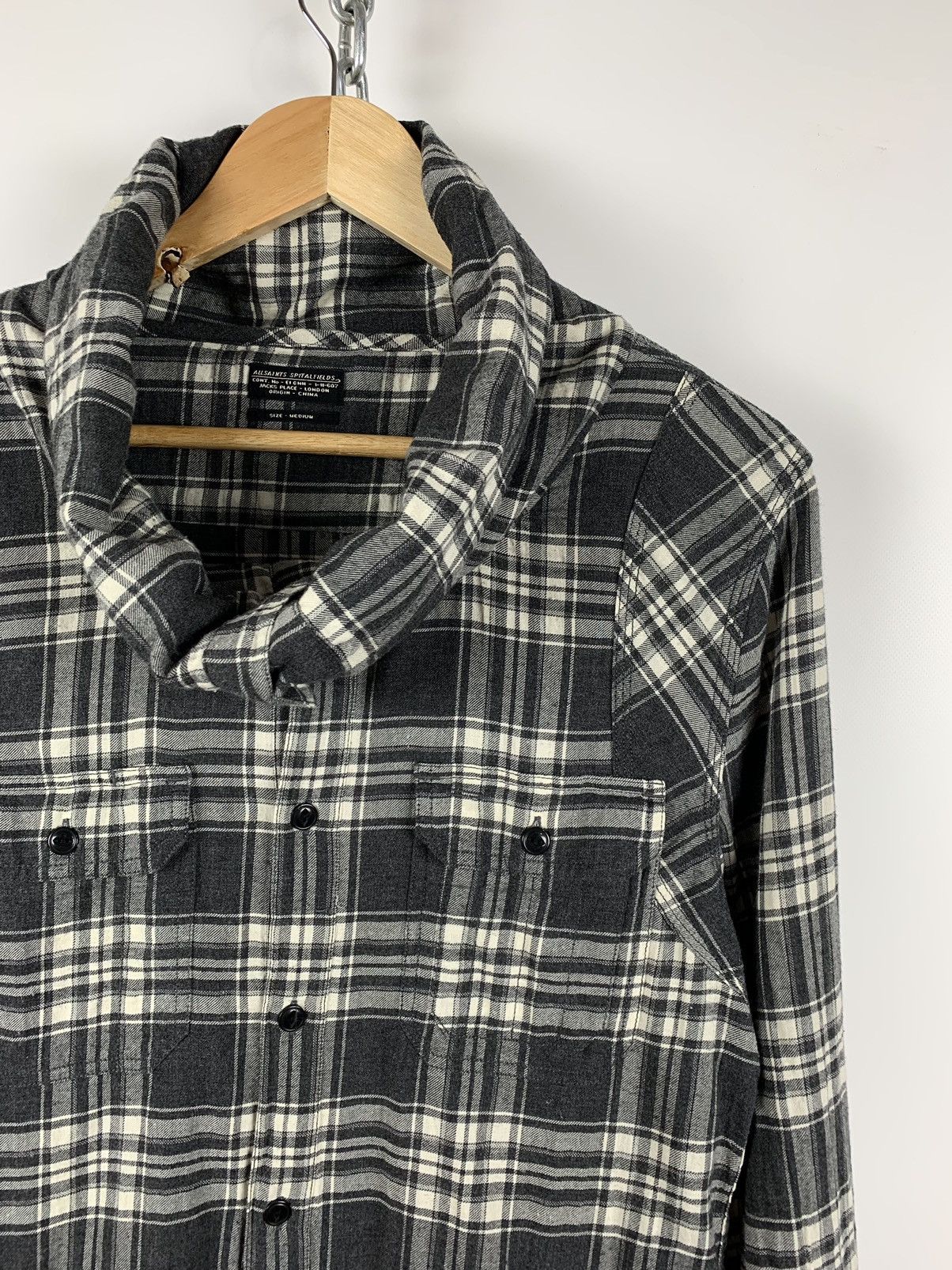 Allsaints Vintage AllSaints Plaid Cusack Long Sleeve Button Up Shirt Size US M / EU 48-50 / 2 - 4 Thumbnail