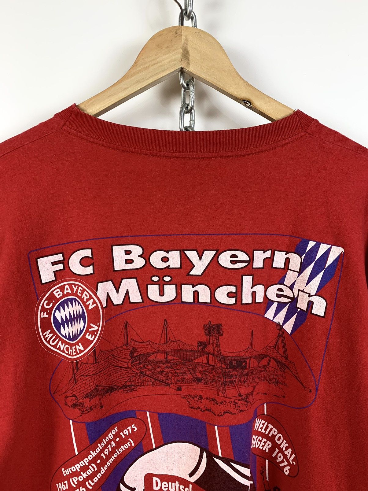 Vintage 1994 Vintage FC Bayern Munchen Championship Rare T-Shirt Size US XL / EU 56 / 4 - 8 Thumbnail
