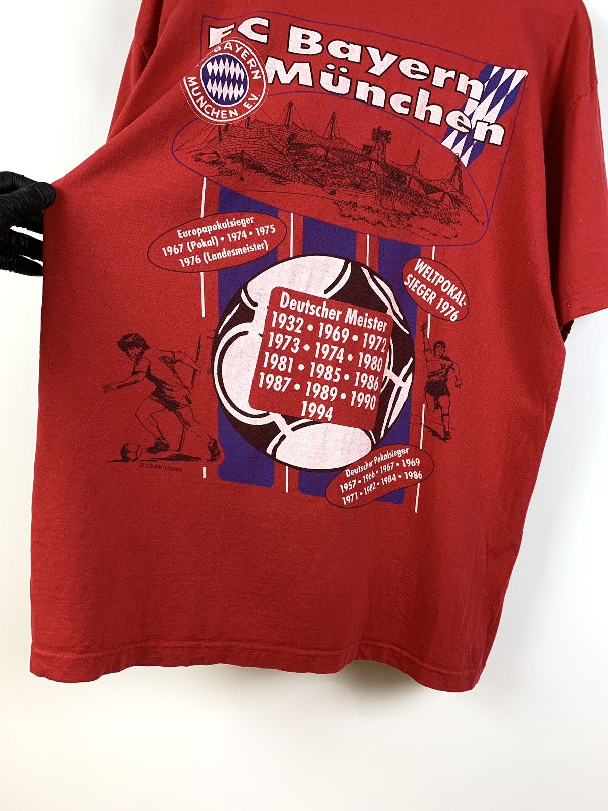 Vintage 1994 Vintage FC Bayern Munchen Championship Rare T-Shirt Size US XL / EU 56 / 4 - 10 Thumbnail