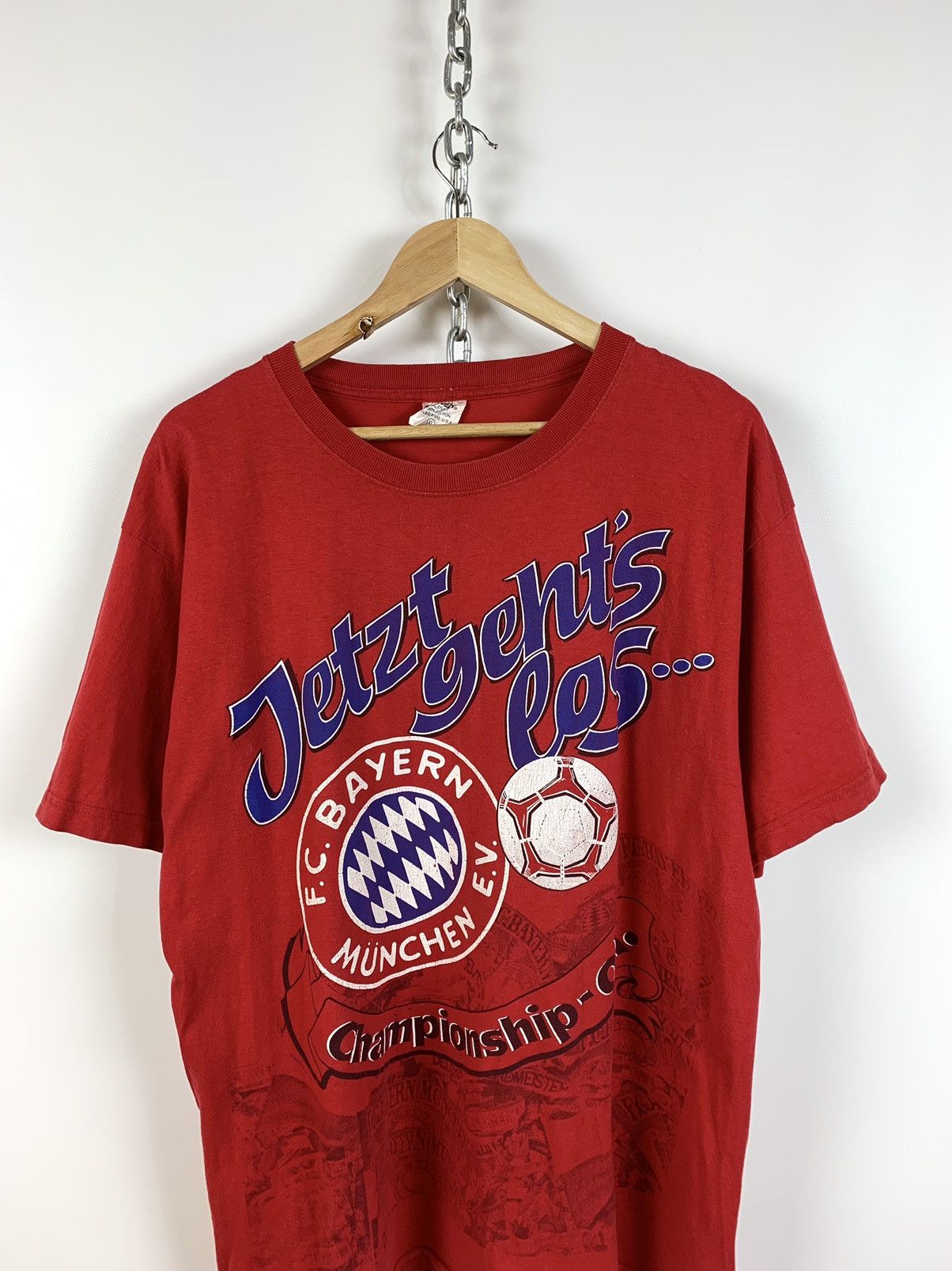 Vintage 1994 Vintage FC Bayern Munchen Championship Rare T-Shirt Size US XL / EU 56 / 4 - 3 Thumbnail