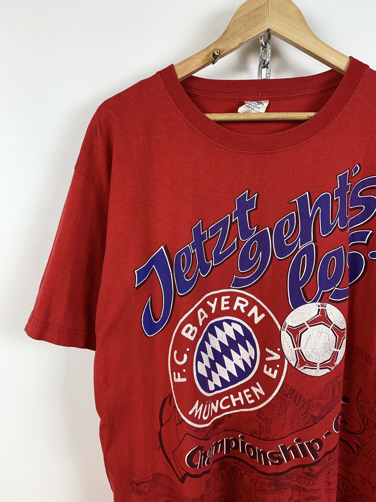 Vintage 1994 Vintage FC Bayern Munchen Championship Rare T-Shirt Size US XL / EU 56 / 4 - 7 Thumbnail
