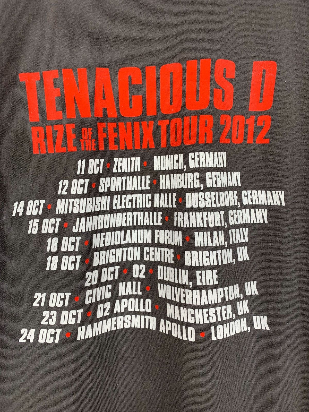 Band Tees Vintage Tenacious D Dawn Of The D 2012 Tour T-Shirt Size US M / EU 48-50 / 2 - 7 Thumbnail