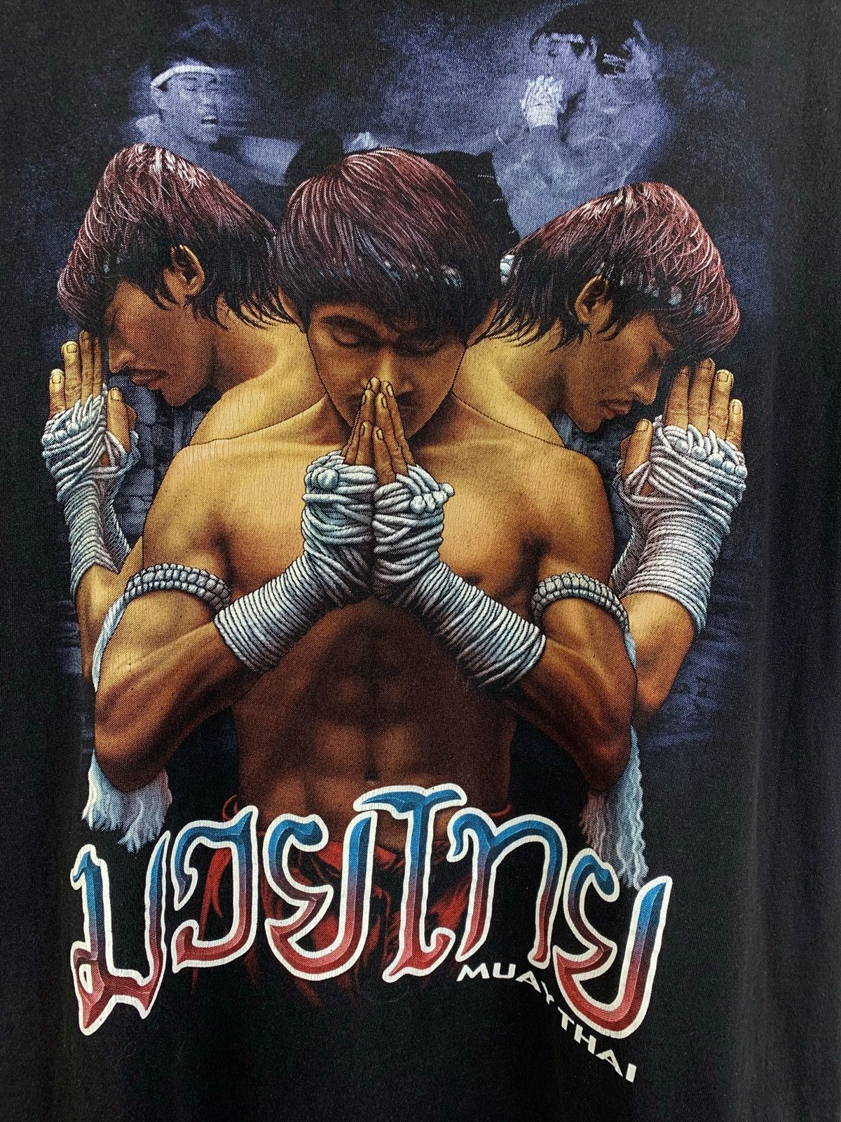 Flight Club Vintage Muay Thai Boxing Double Sided Rare T-Shirt Size US L / EU 52-54 / 3 - 6 Thumbnail