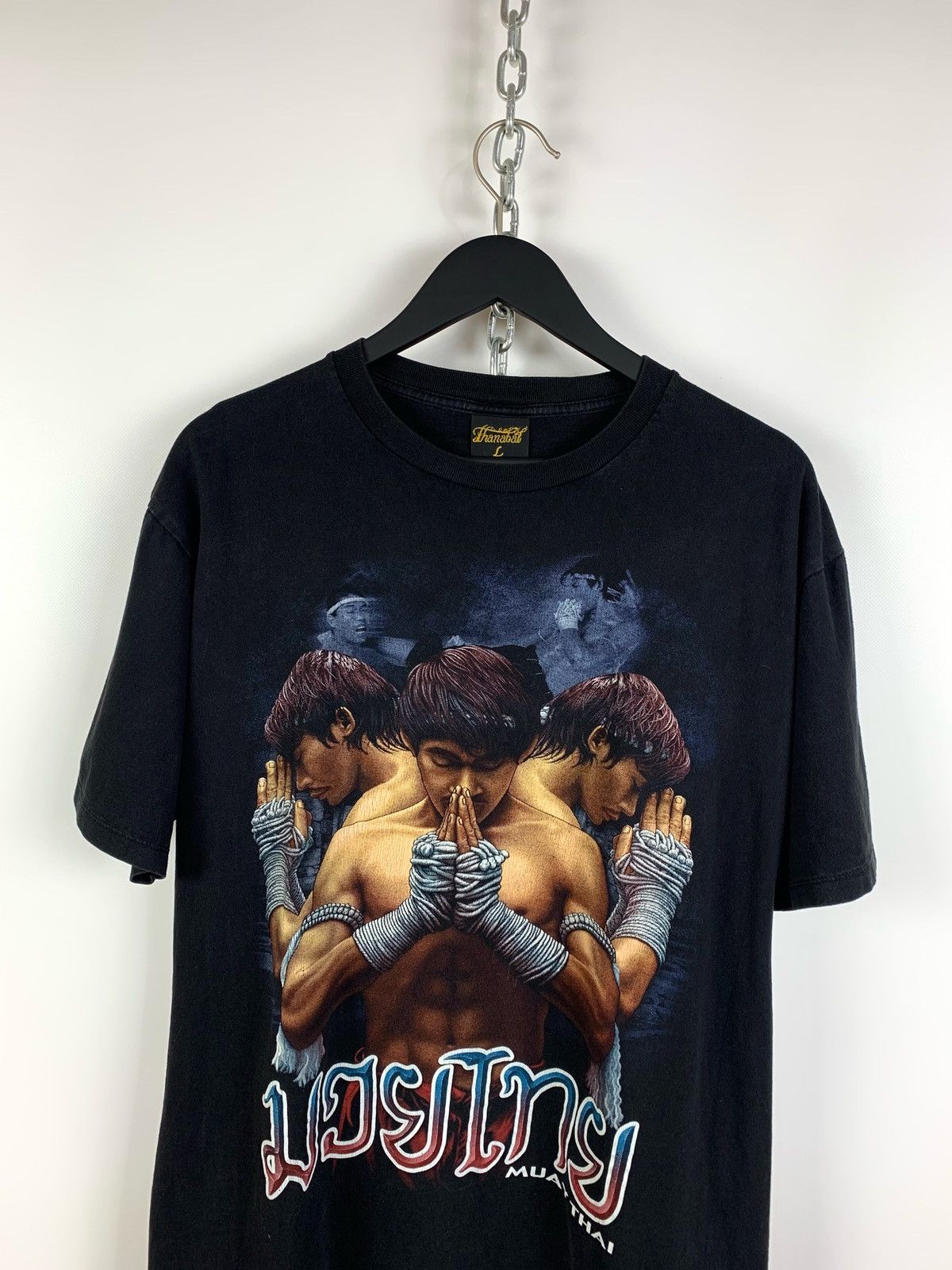 Flight Club Vintage Muay Thai Boxing Double Sided Rare T-Shirt Size US L / EU 52-54 / 3 - 3 Thumbnail