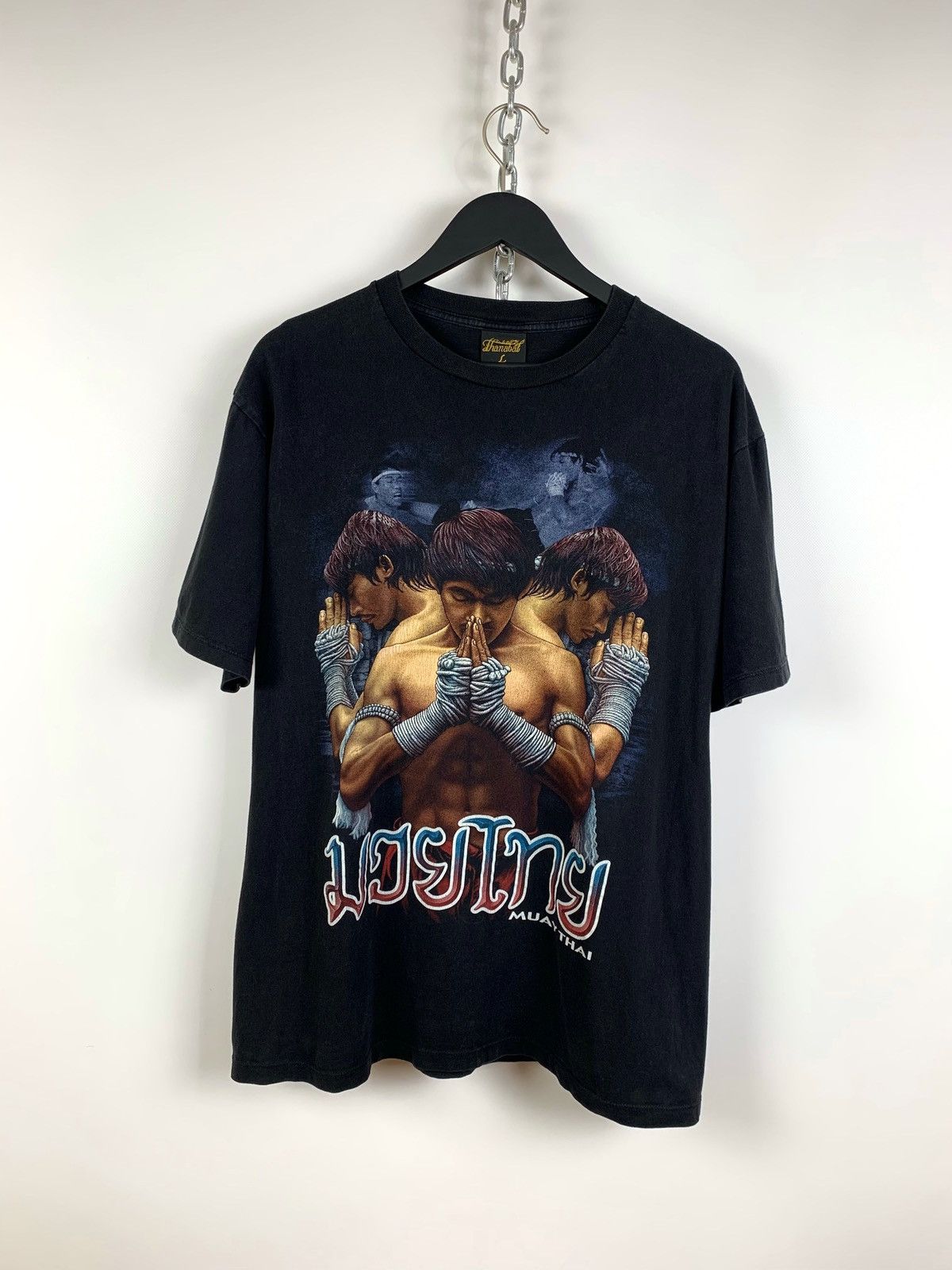 Flight Club Vintage Muay Thai Boxing Double Sided Rare T-Shirt Size US L / EU 52-54 / 3 - 1 Thumbnail