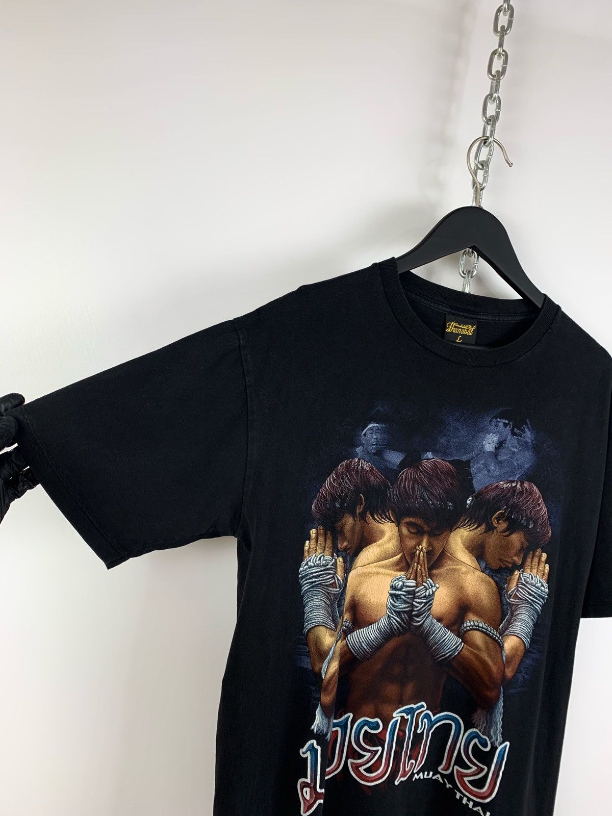 Flight Club Vintage Muay Thai Boxing Double Sided Rare T-Shirt Size US L / EU 52-54 / 3 - 9 Thumbnail