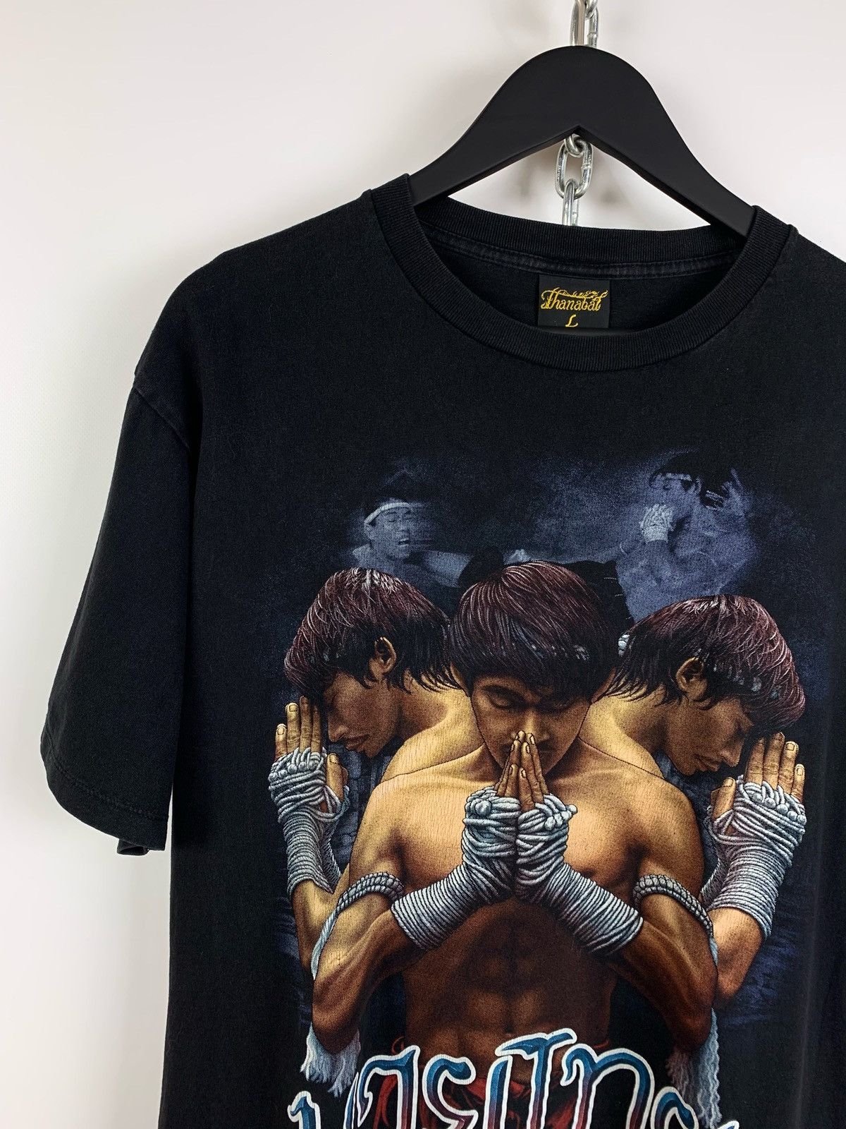 Flight Club Vintage Muay Thai Boxing Double Sided Rare T-Shirt Size US L / EU 52-54 / 3 - 5 Thumbnail