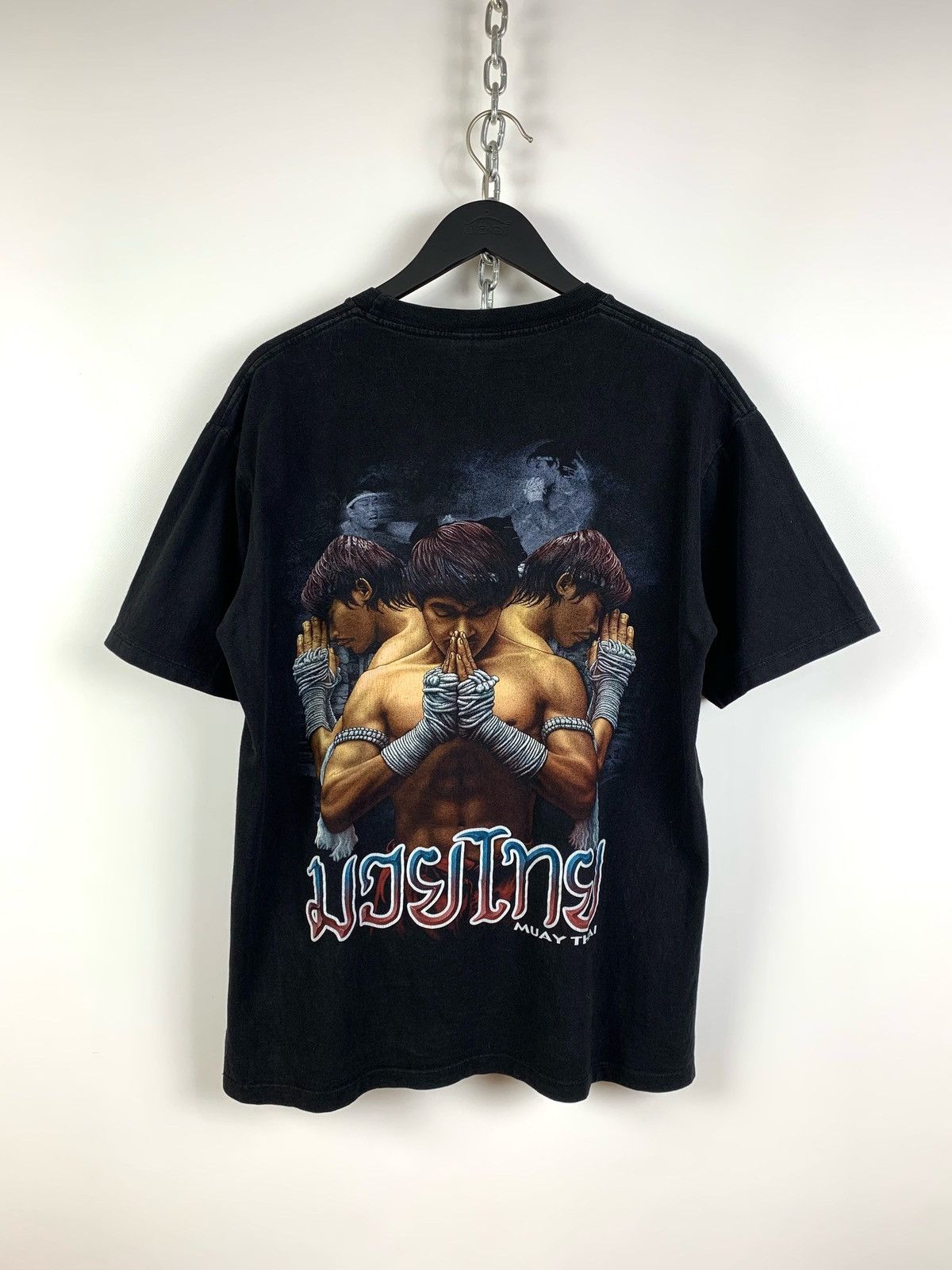 Flight Club Vintage Muay Thai Boxing Double Sided Rare T-Shirt Size US L / EU 52-54 / 3 - 2 Thumbnail