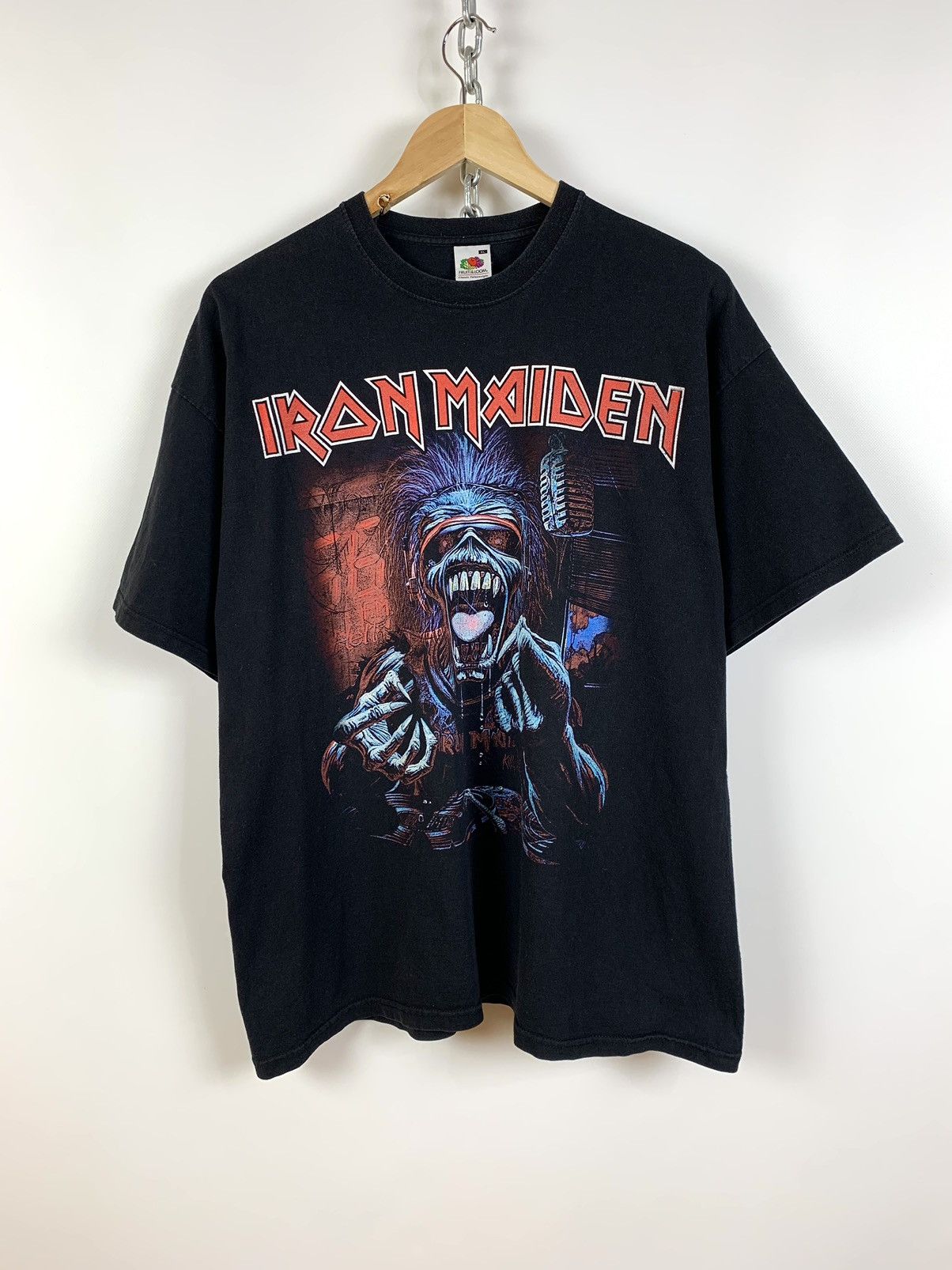 JHK IRON MAIDEN Iron Maiden Band T-shirt Band T Men's M size cotton black type Vintage Second Hand
