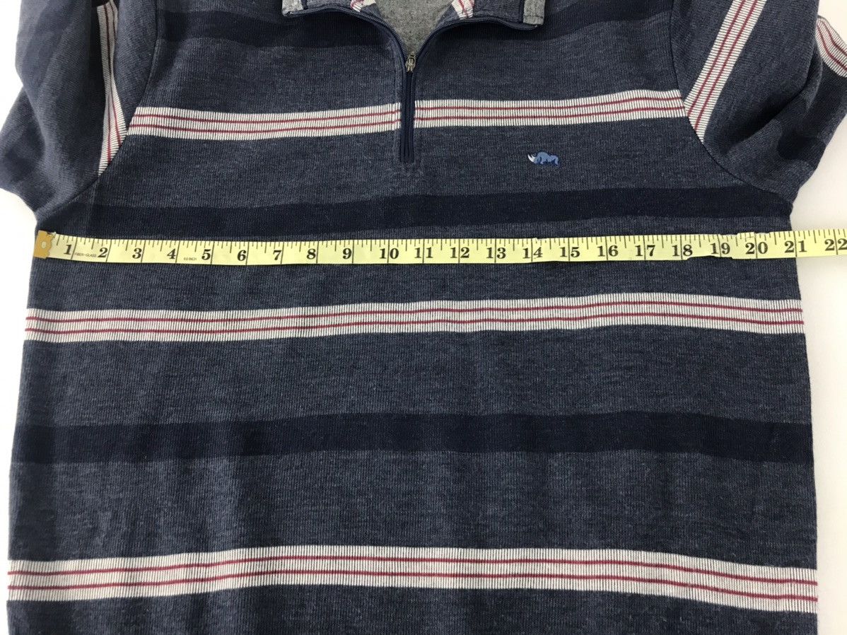 Designer × Kansai Yamamoto Kansai Yamamoto Homme Sweater Half Zip Striped Design Size US L / EU 52-54 / 3 - 8 Thumbnail
