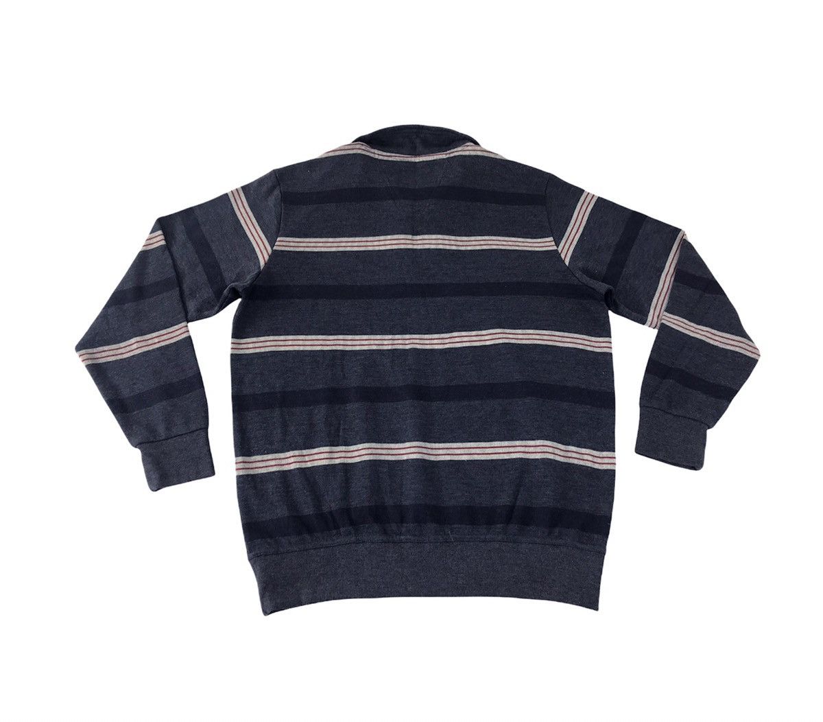 Designer × Kansai Yamamoto Kansai Yamamoto Homme Sweater Half Zip Striped Design Size US L / EU 52-54 / 3 - 2 Thumbnail