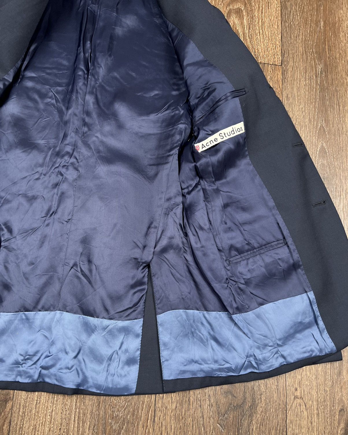 Acne Studios Acne Studios Drifter J SH Navy Blazer Jacket Size 36R - 8 Thumbnail