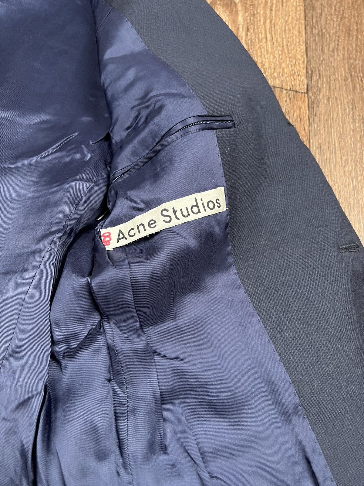 Acne Studios Acne Studios Drifter J SH Navy Blazer Jacket Size 36R - 7 Thumbnail