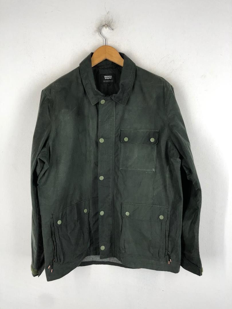 Harley of Scotland Rare LEVI'S x halley stevensons wax jacket Size US L / EU 52-54 / 3 - 4 Thumbnail