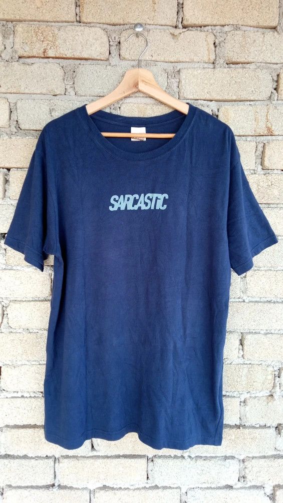 Japanese Brand × Vintage 🔥🔥Sarcastic Spellout Logo T-Shirt Size US L / EU 52-54 / 3 - 4 Thumbnail