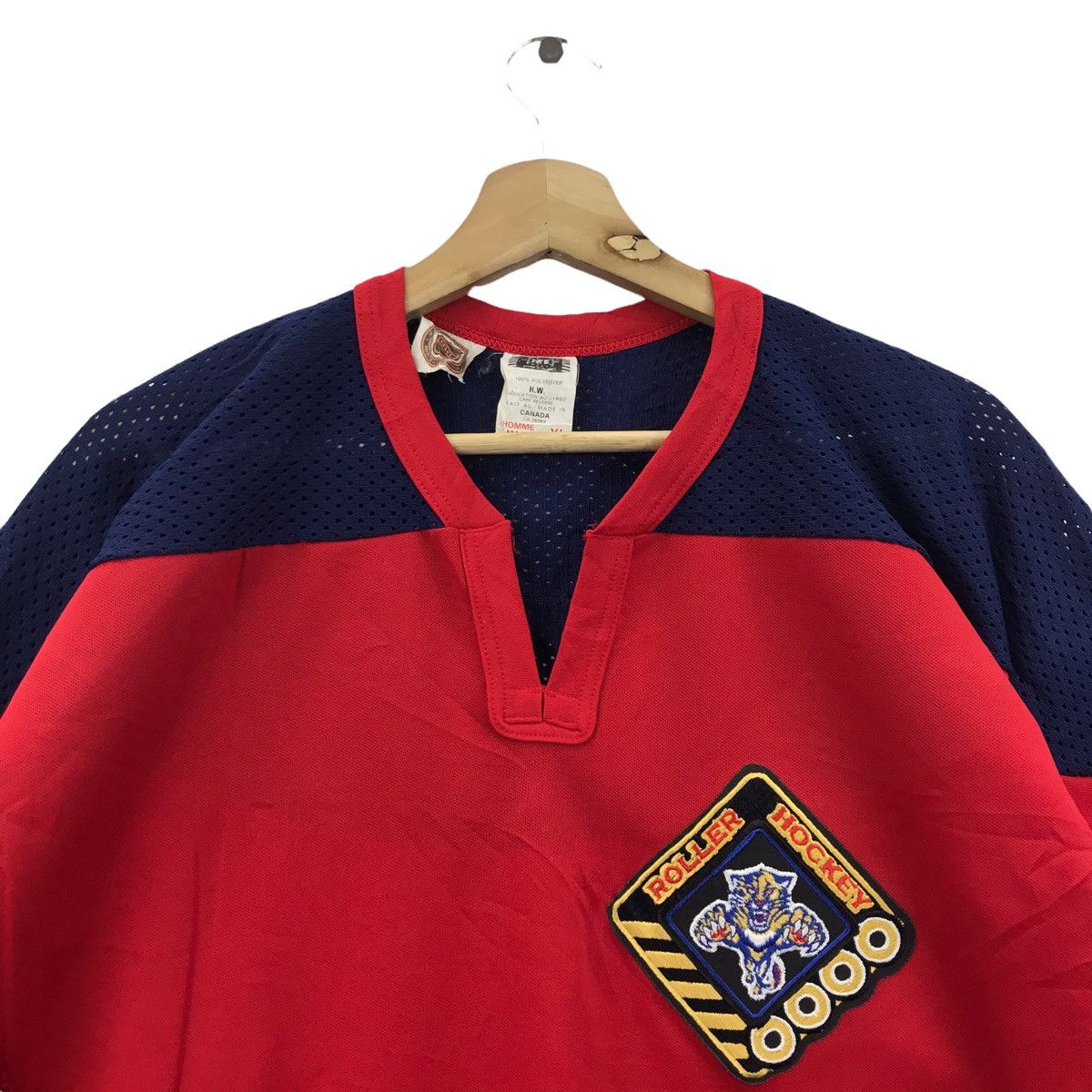 NHL Vintage PANTHERS ROLLER HOCKEY Nhl Ice Hockey Red Jersey Size US XL / EU 56 / 4 - 5 Thumbnail