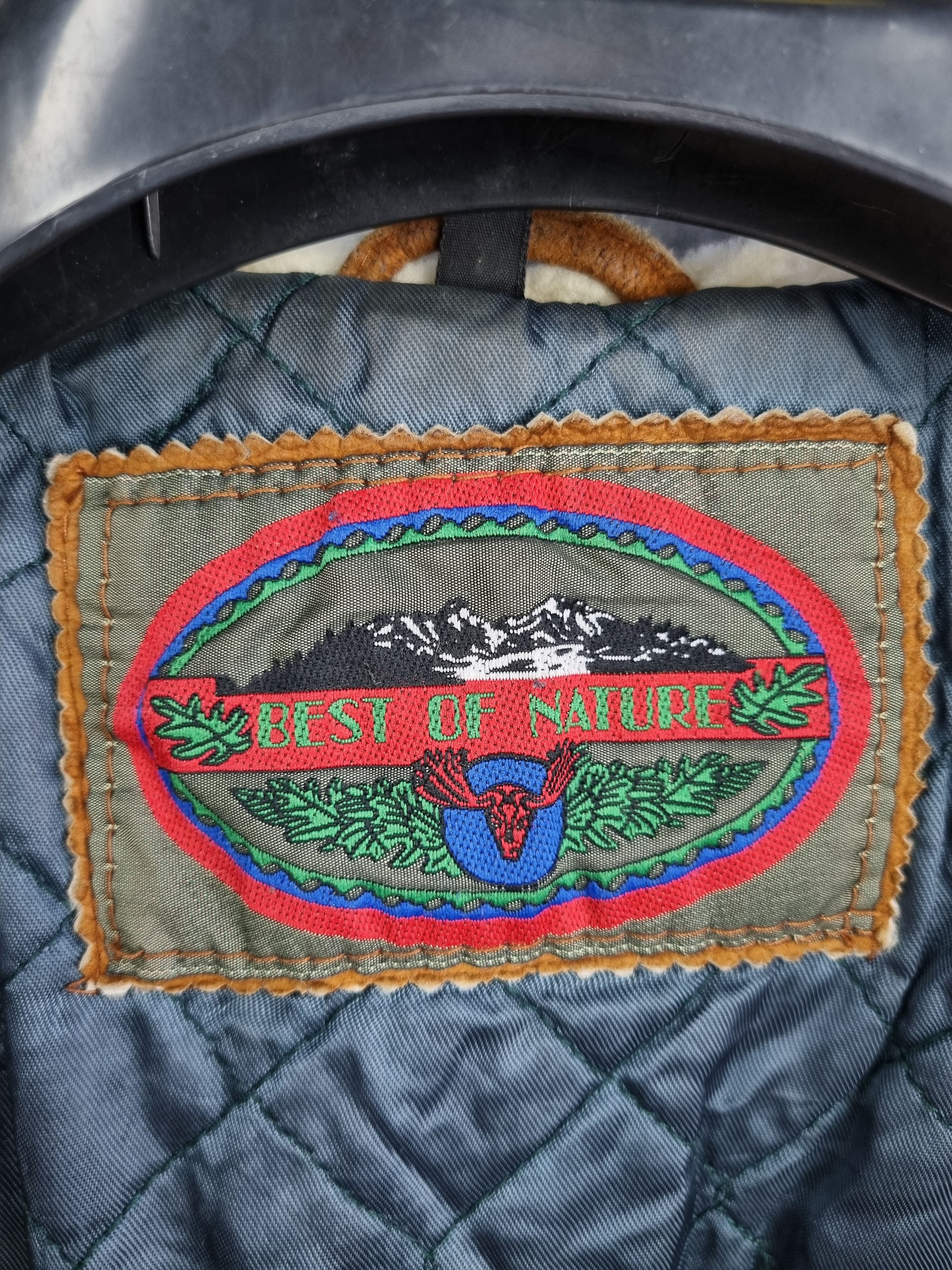 Genuine Leather Unique 80s Suede Shearling Wool Navajo Print Heavy Jacket Size US L / EU 52-54 / 3 - 13 Thumbnail