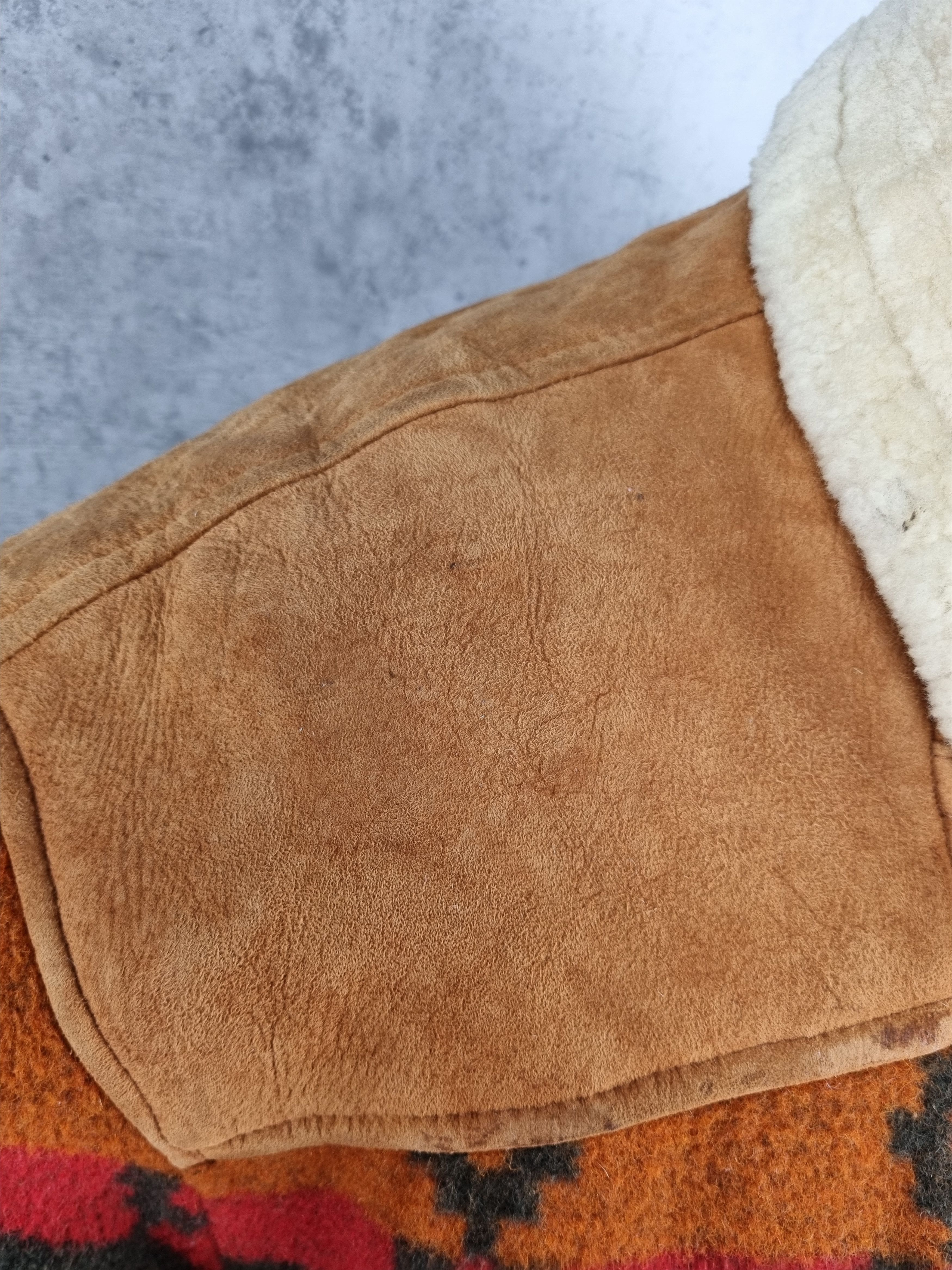 Genuine Leather Unique 80s Suede Shearling Wool Navajo Print Heavy Jacket Size US L / EU 52-54 / 3 - 24 Thumbnail