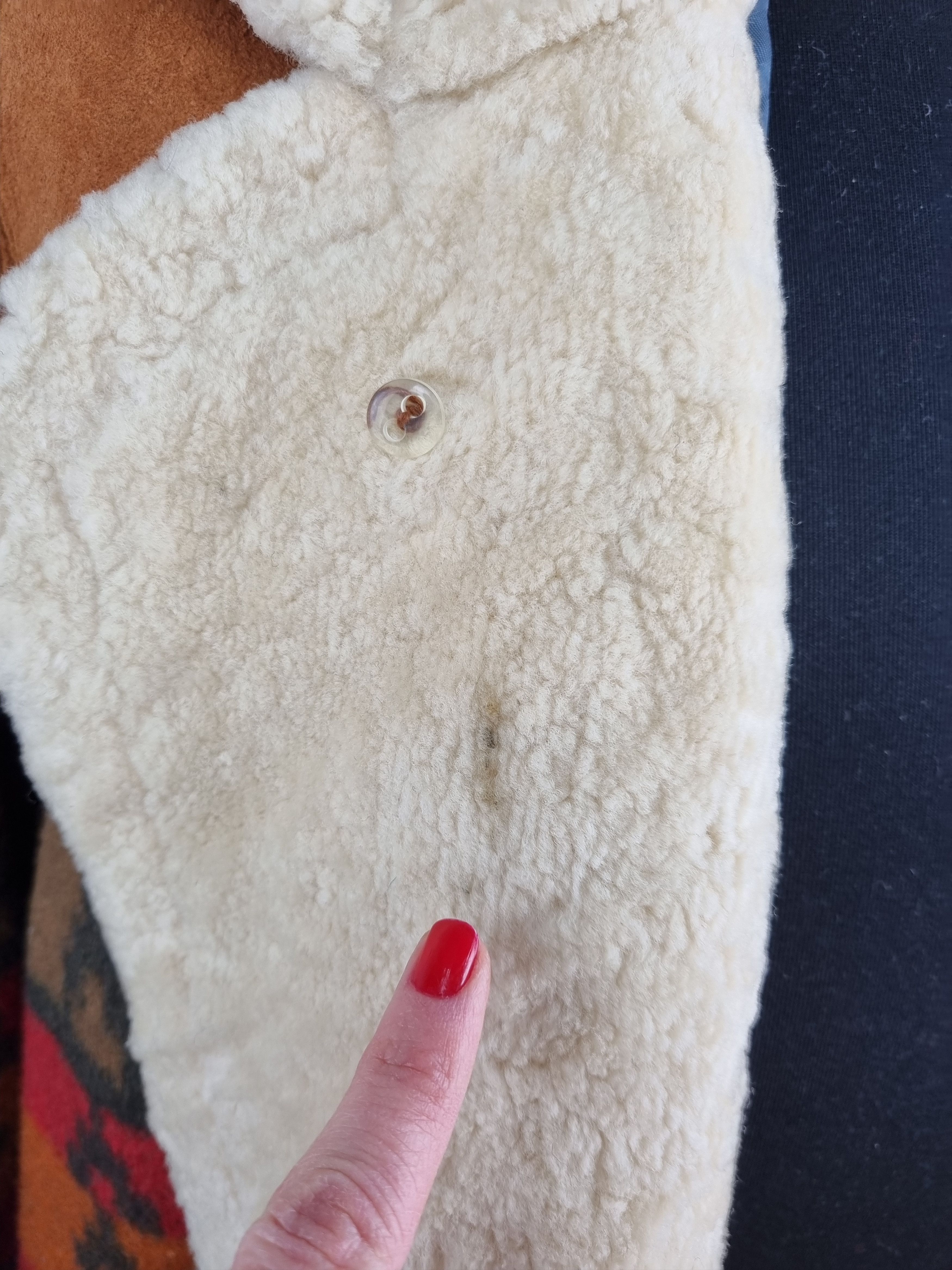 Genuine Leather Unique 80s Suede Shearling Wool Navajo Print Heavy Jacket Size US L / EU 52-54 / 3 - 19 Thumbnail