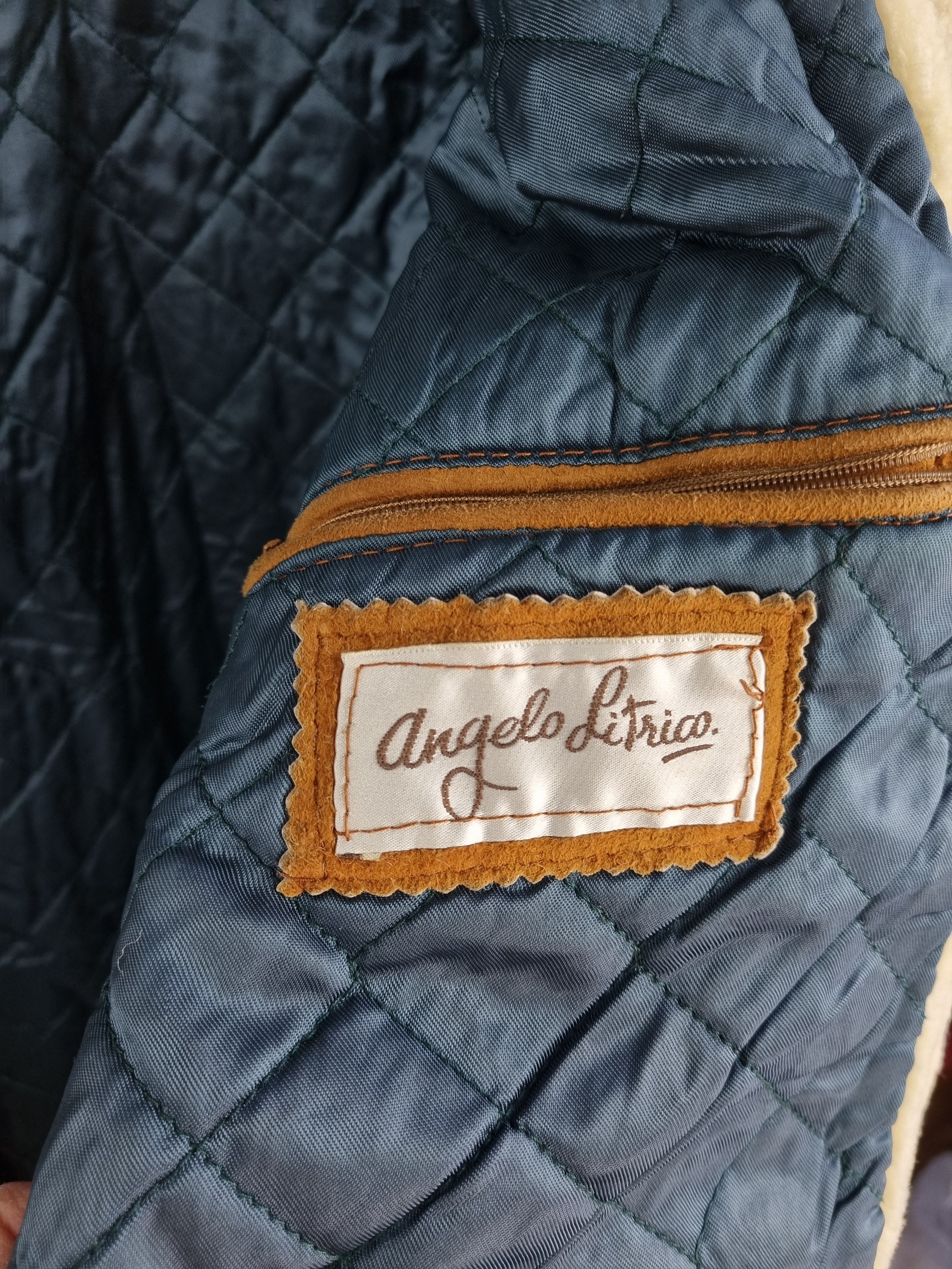 Genuine Leather Unique 80s Suede Shearling Wool Navajo Print Heavy Jacket Size US L / EU 52-54 / 3 - 14 Thumbnail