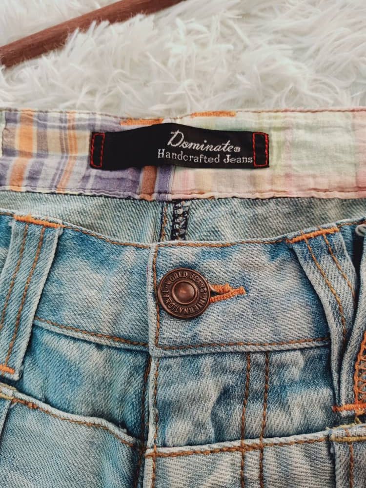 Japanese Brand DOMINATE HAND CRAFTED DOUBLE WAIST DISTRESED DENIM🇯🇵 Size US 30 / EU 46 - 5 Thumbnail