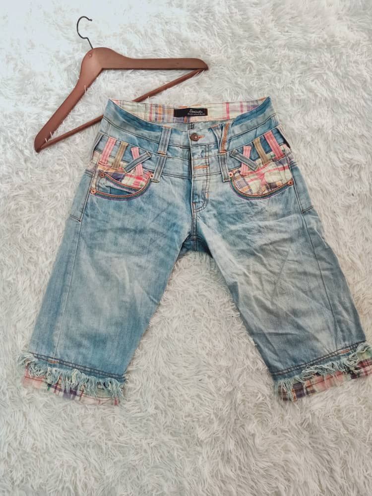 Japanese Brand DOMINATE HAND CRAFTED DOUBLE WAIST DISTRESED DENIM🇯🇵 Size US 30 / EU 46 - 2 Thumbnail