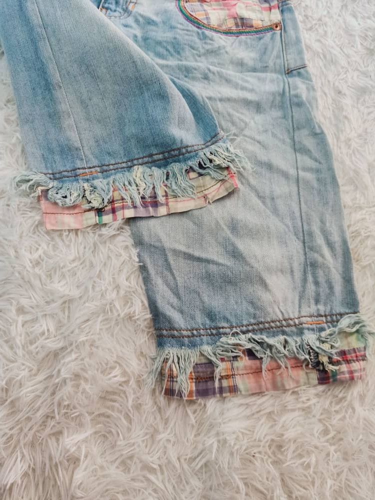 Japanese Brand DOMINATE HAND CRAFTED DOUBLE WAIST DISTRESED DENIM🇯🇵 Size US 30 / EU 46 - 4 Thumbnail