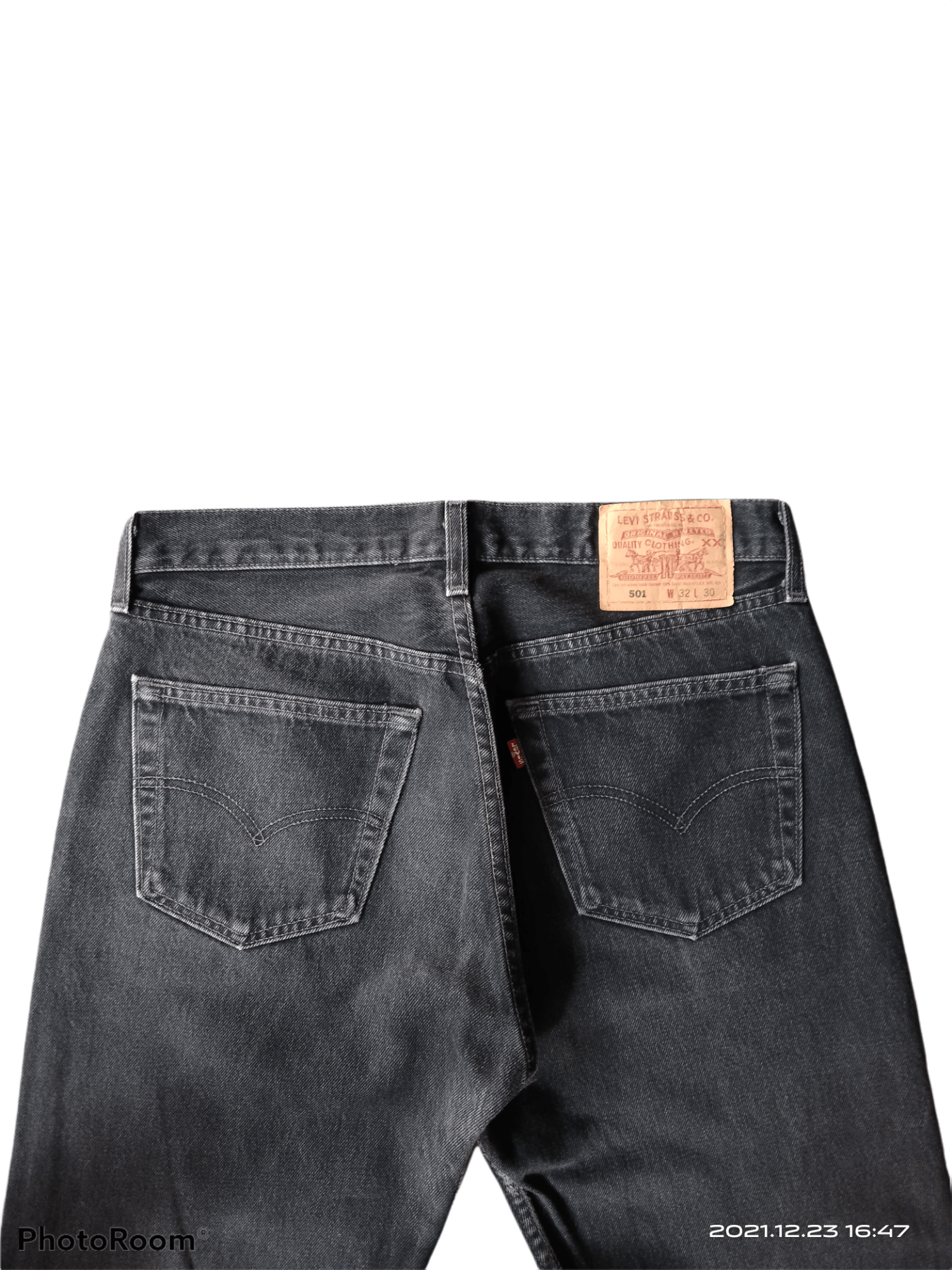 Levi's Vintage Clothing × Vintage DiSTRESSED VINTAGE LEVIS 501 SUPER BLACK DENIM PANTS Size US 31 - 4 Thumbnail