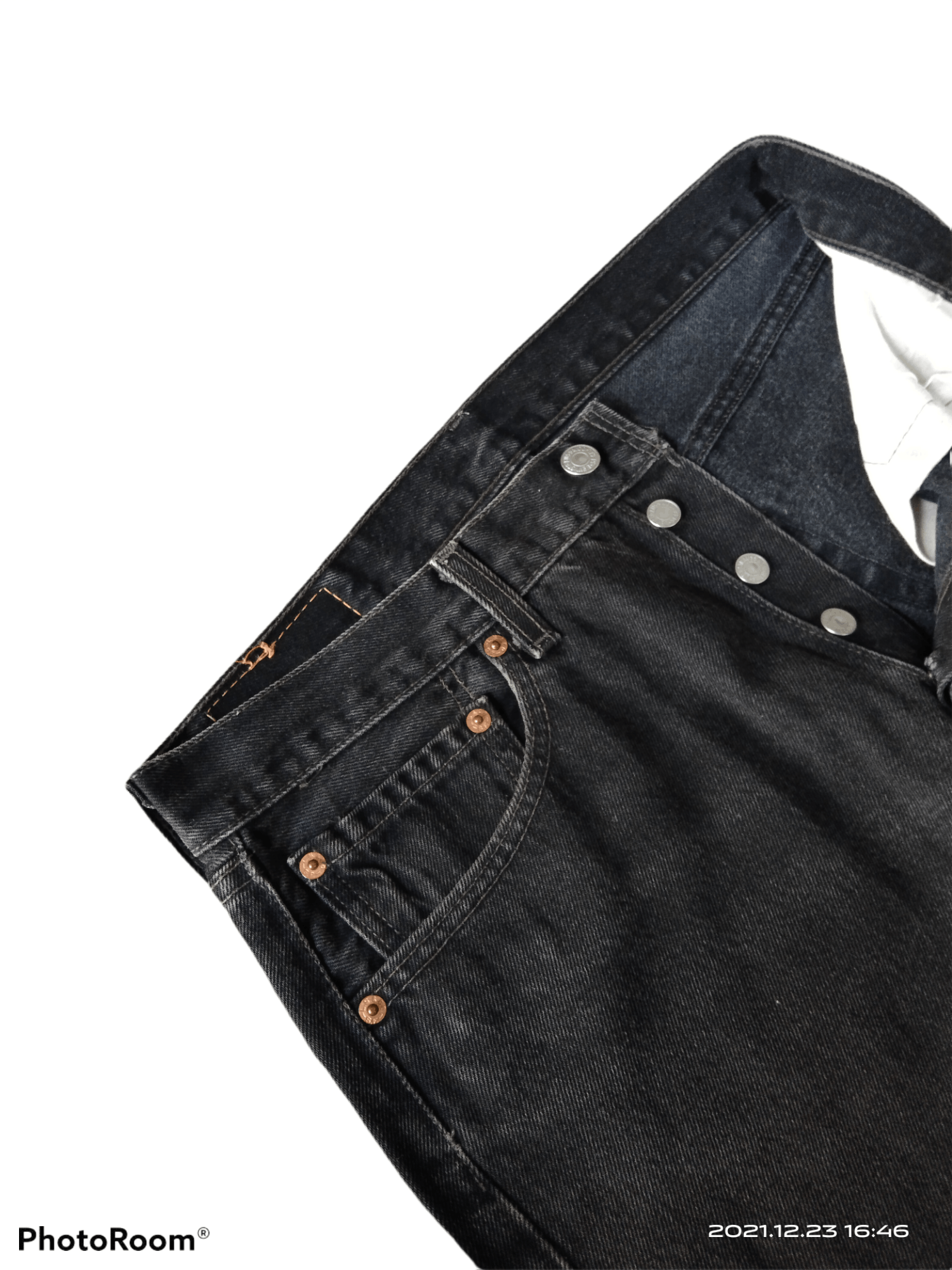 Levi's Vintage Clothing × Vintage DiSTRESSED VINTAGE LEVIS 501 SUPER BLACK DENIM PANTS Size US 31 - 5 Thumbnail