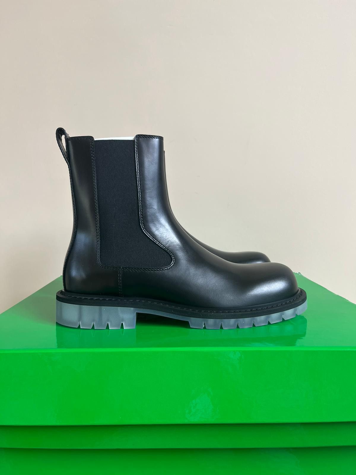 Bottega Veneta Mid Top Leather Boots in Black Color Size US 11 / EU 44 - 2 Thumbnail