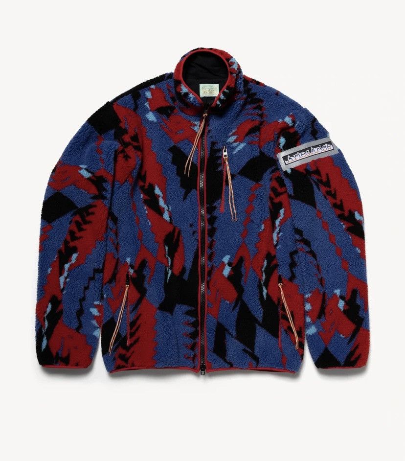 Aries Arise Red/Black/Blue Through Zip Fleece Jacket XL