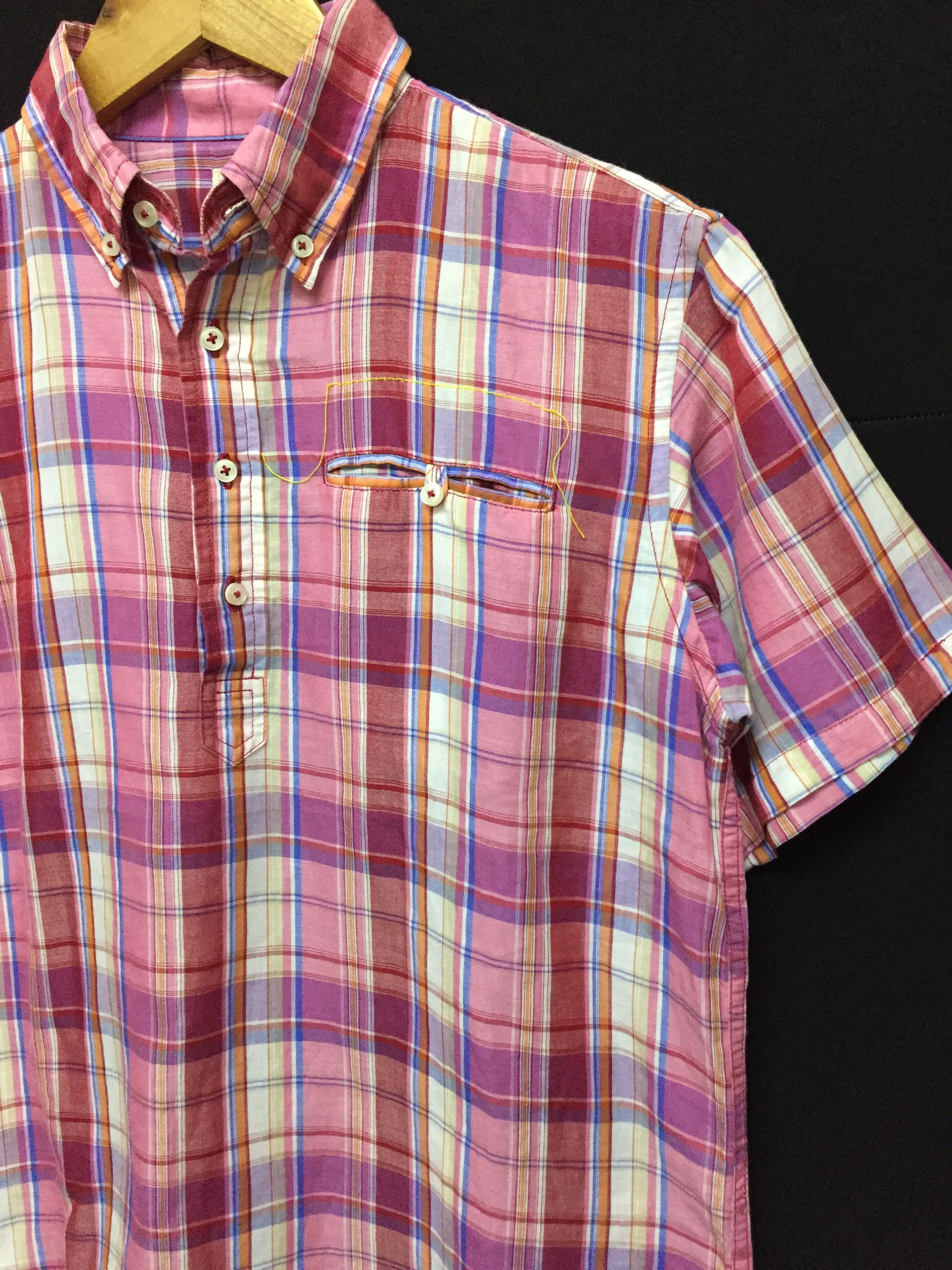 Hiroshi Kato × KATO Kato Check Half Button Lix Linen shirt kapital Size US S / EU 44-46 / 1 - 5 Thumbnail