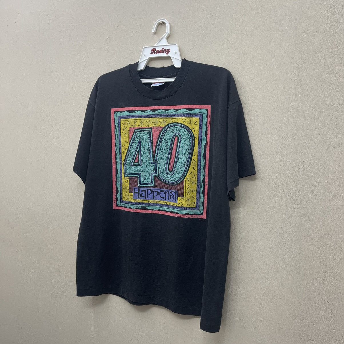 Vintage Vintage 40 Happens Age Old Hill Birthday Forty Years Size US XL / EU 56 / 4 - 5 Thumbnail