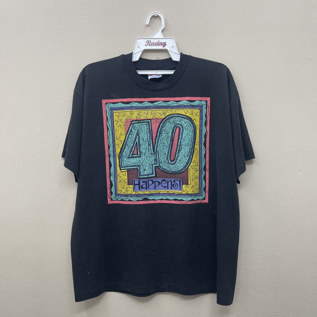 Vintage Vintage 40 Happens Age Old Hill Birthday Forty Years Size US XL / EU 56 / 4 - 1 Thumbnail